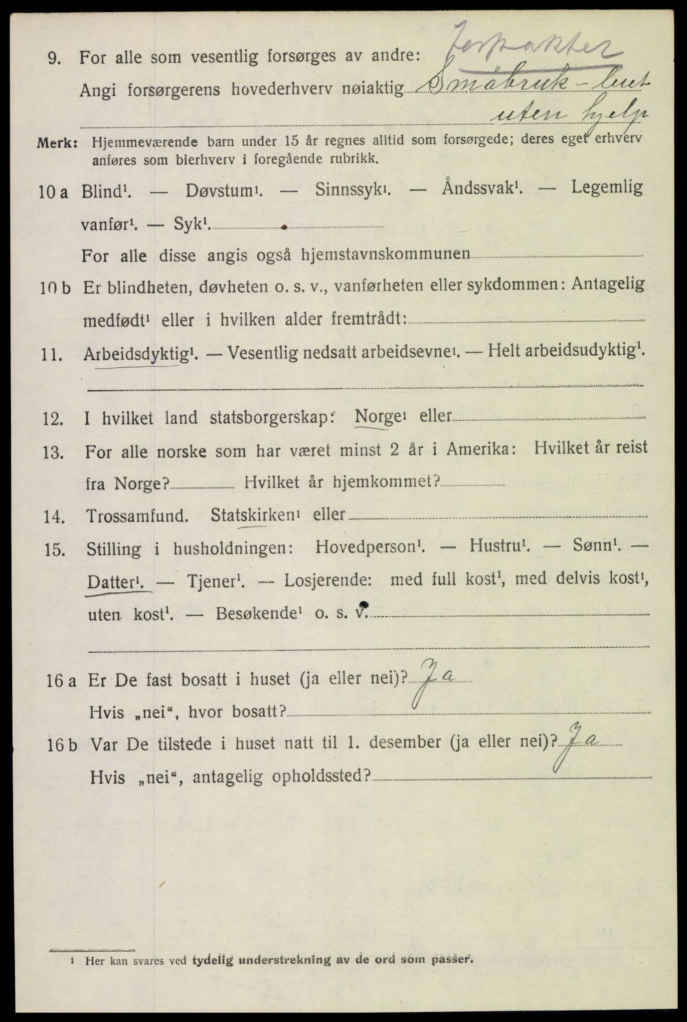 SAH, 1920 census for Romedal, 1920, p. 12944