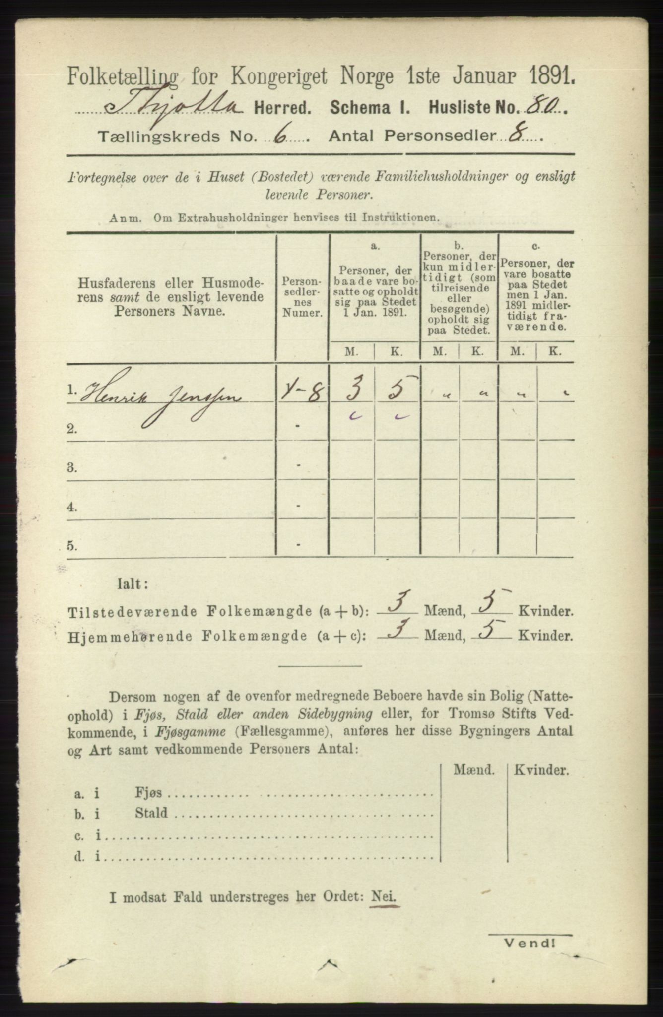 RA, 1891 census for 1817 Tjøtta, 1891, p. 2865