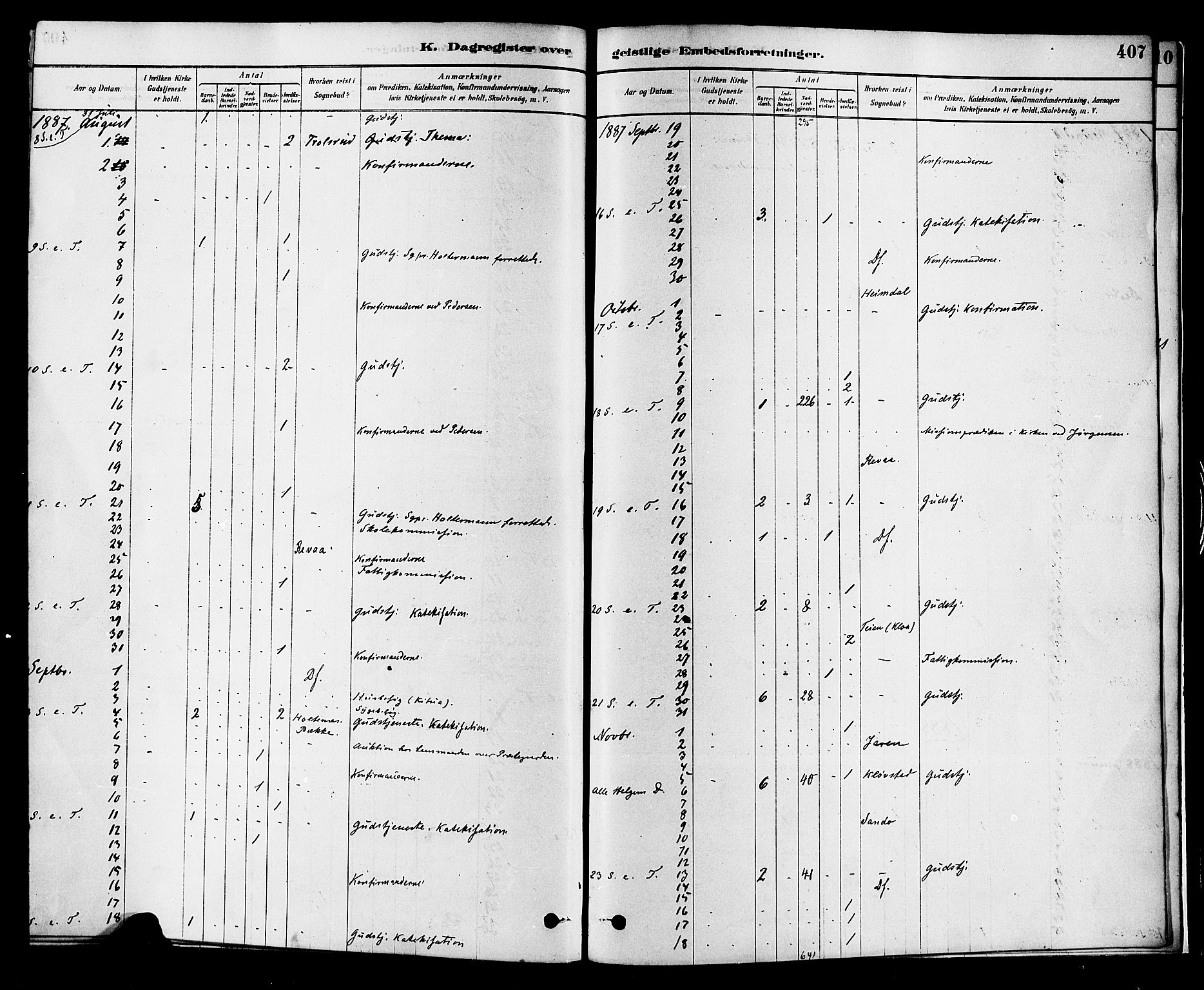 Sande Kirkebøker, AV/SAKO-A-53/F/Fa/L0006: Parish register (official) no. 6, 1878-1888, p. 407