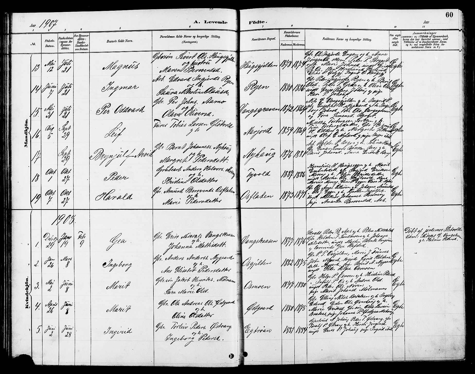 Tolga prestekontor, AV/SAH-PREST-062/L/L0008: Parish register (copy) no. 8, 1887-1912, p. 60