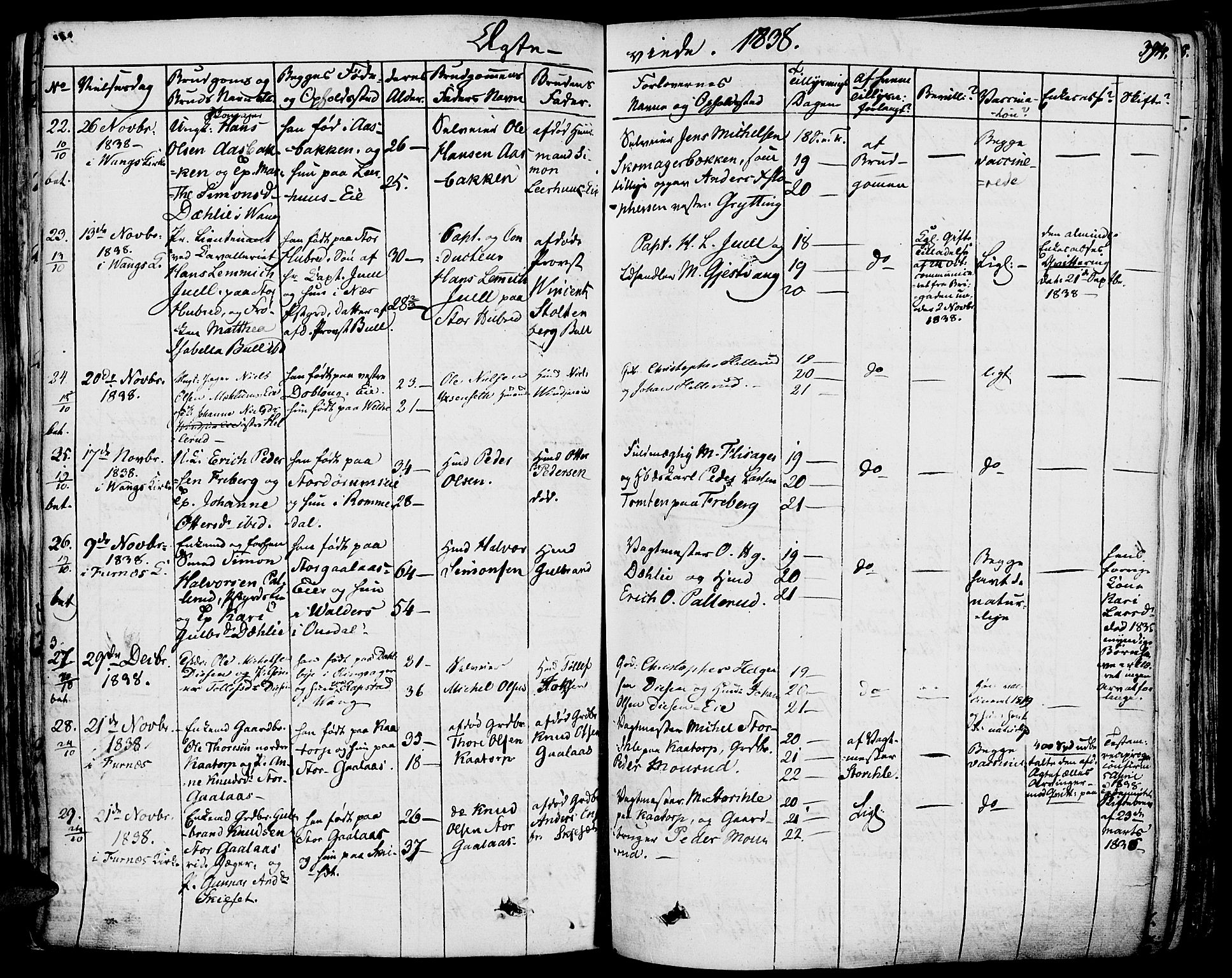 Vang prestekontor, Hedmark, SAH/PREST-008/H/Ha/Haa/L0009: Parish register (official) no. 9, 1826-1841, p. 394