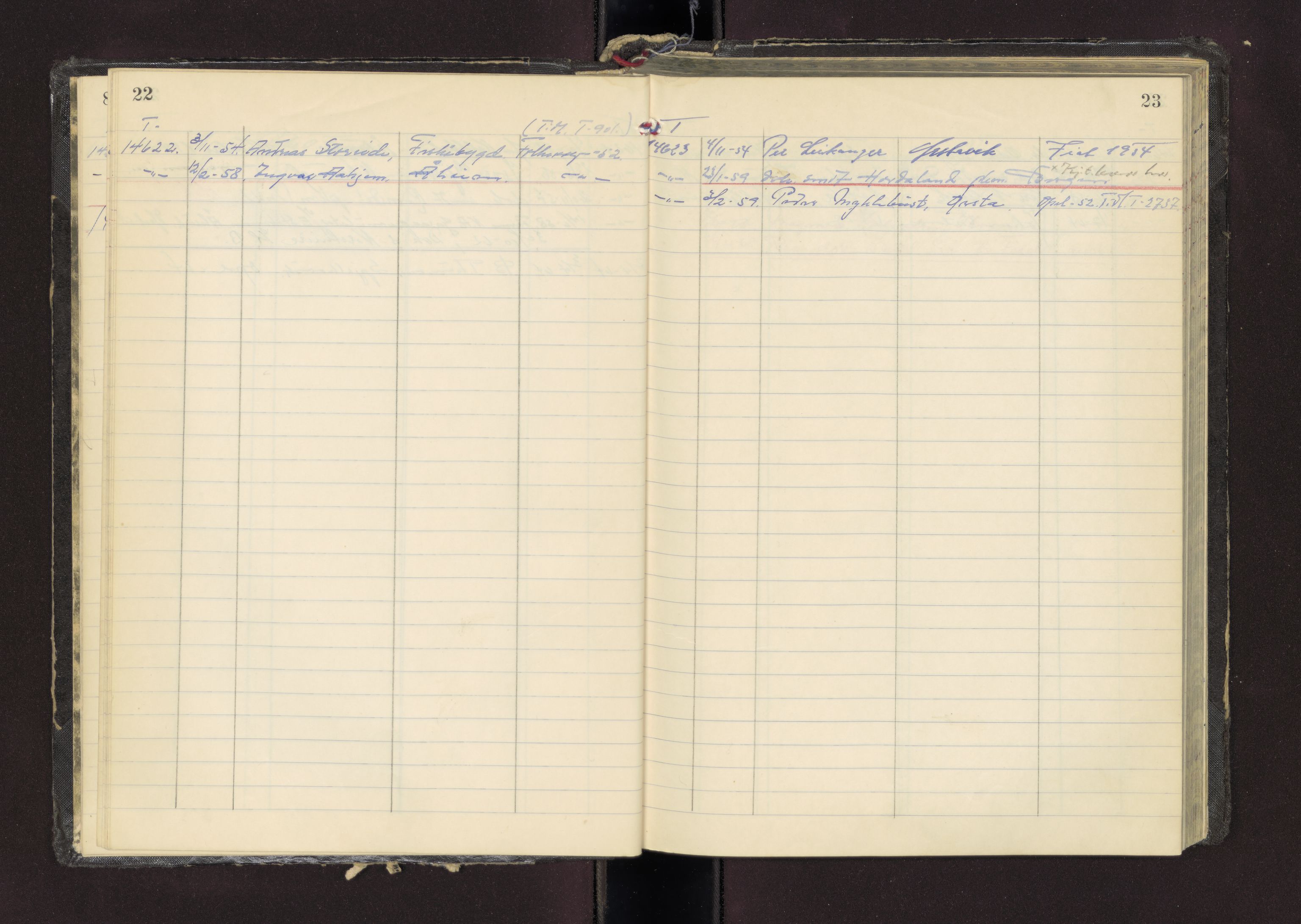 Møre og Romsdal vegkontor - Ålesund trafikkstasjon, AV/SAT-A-4099/F/Fc/L0013: Bilregister; T 14601 - T 14999, 1950-1970