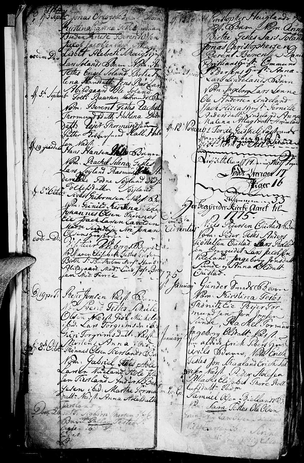 Flekkefjord sokneprestkontor, SAK/1111-0012/F/Fa/Fac/L0001: Parish register (official) no. A 1, 1773-1806, p. 6-7