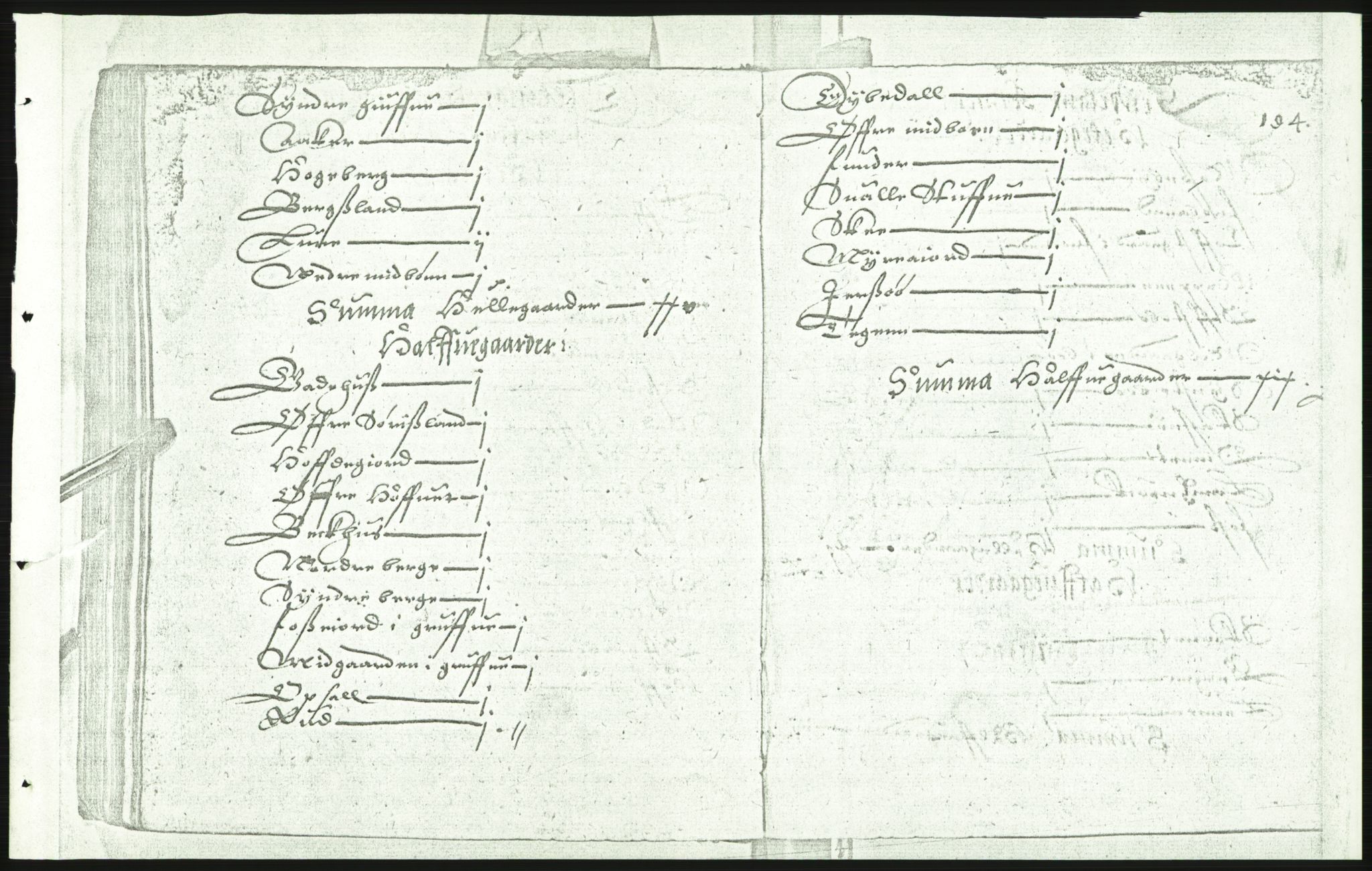 Manuskriptsamlingen, AV/RA-EA-3667/F/L0175c: Kopi av Universitetsbiblioteket, manuskript kvarto nr. 503, Manntall på fulle og halve og ødegårder uti Oslo og Hamar stift anno 1602, III Øvre Telemark, Bragernes, Øvre Romerike, 1602, p. 193b-194a