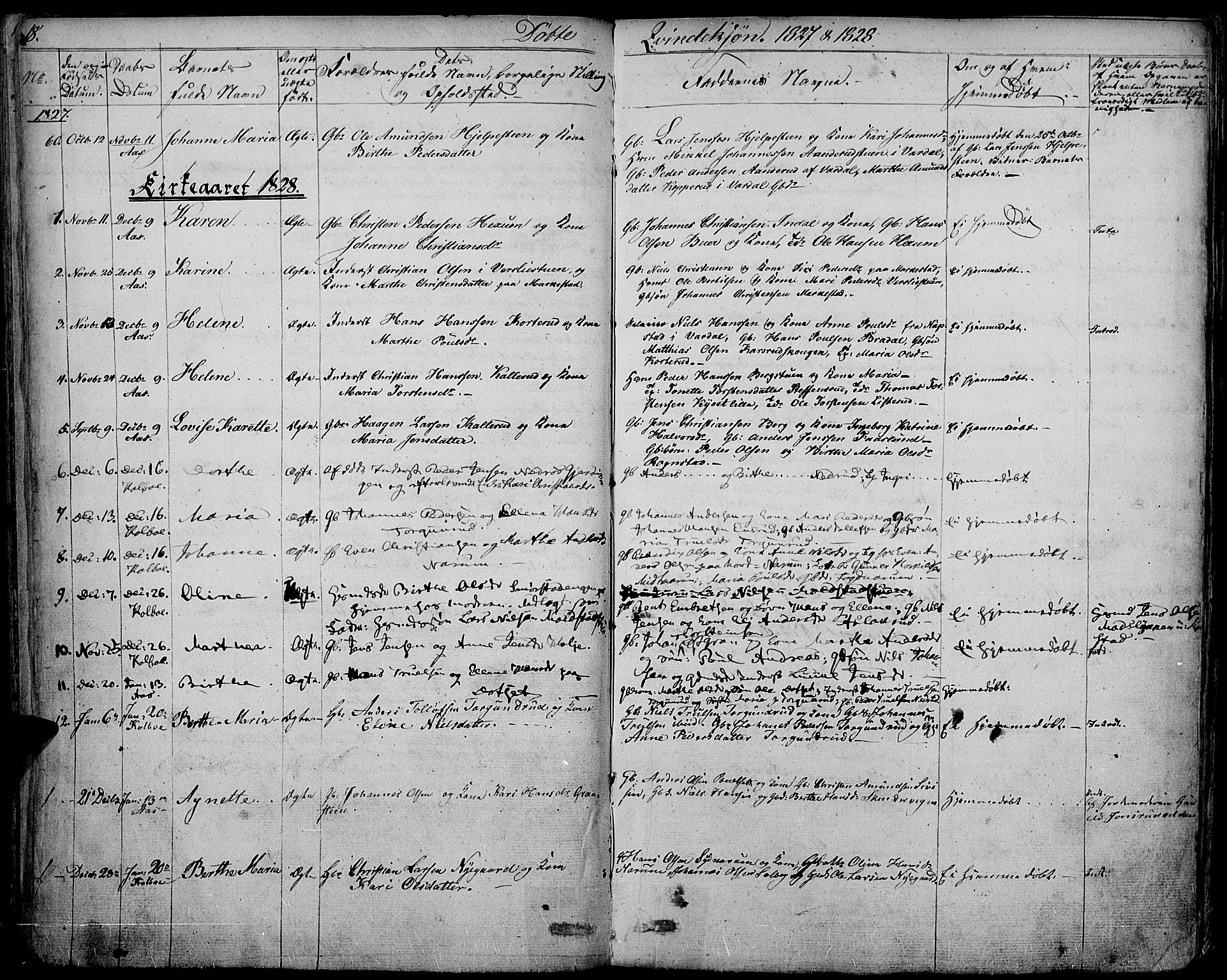 Vestre Toten prestekontor, SAH/PREST-108/H/Ha/Haa/L0002: Parish register (official) no. 2, 1825-1837, p. 18