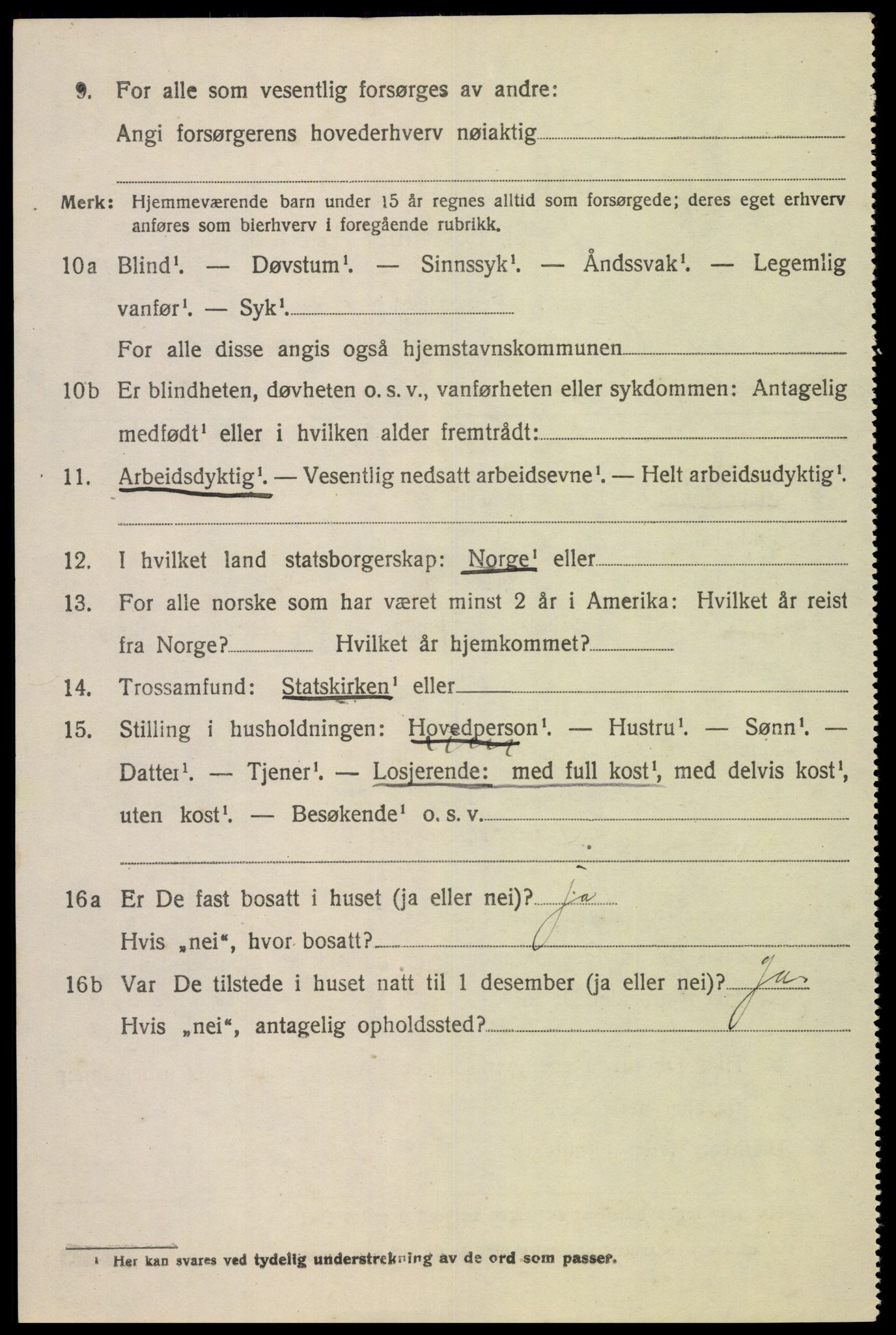 SAK, 1920 census for Gyland, 1920, p. 1799