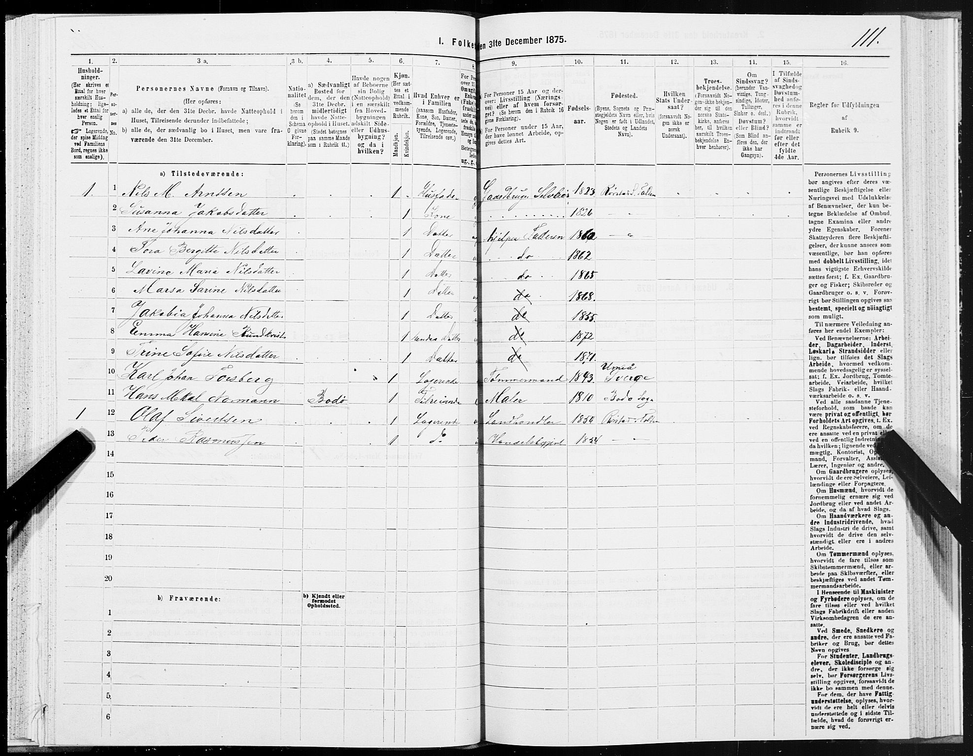 SAT, 1875 census for 1845P Folda, 1875, p. 1111