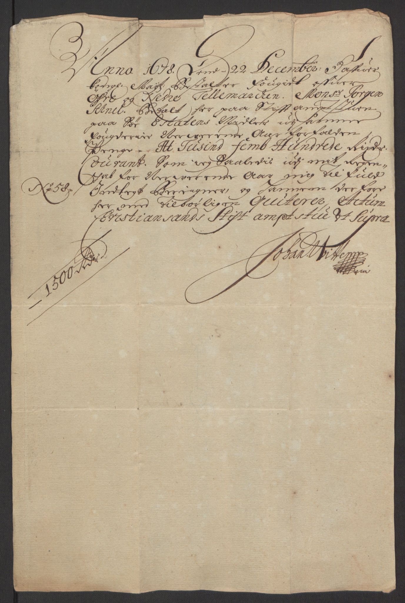 Rentekammeret inntil 1814, Reviderte regnskaper, Fogderegnskap, AV/RA-EA-4092/R35/L2071: Fogderegnskap Øvre og Nedre Telemark, 1678, p. 170