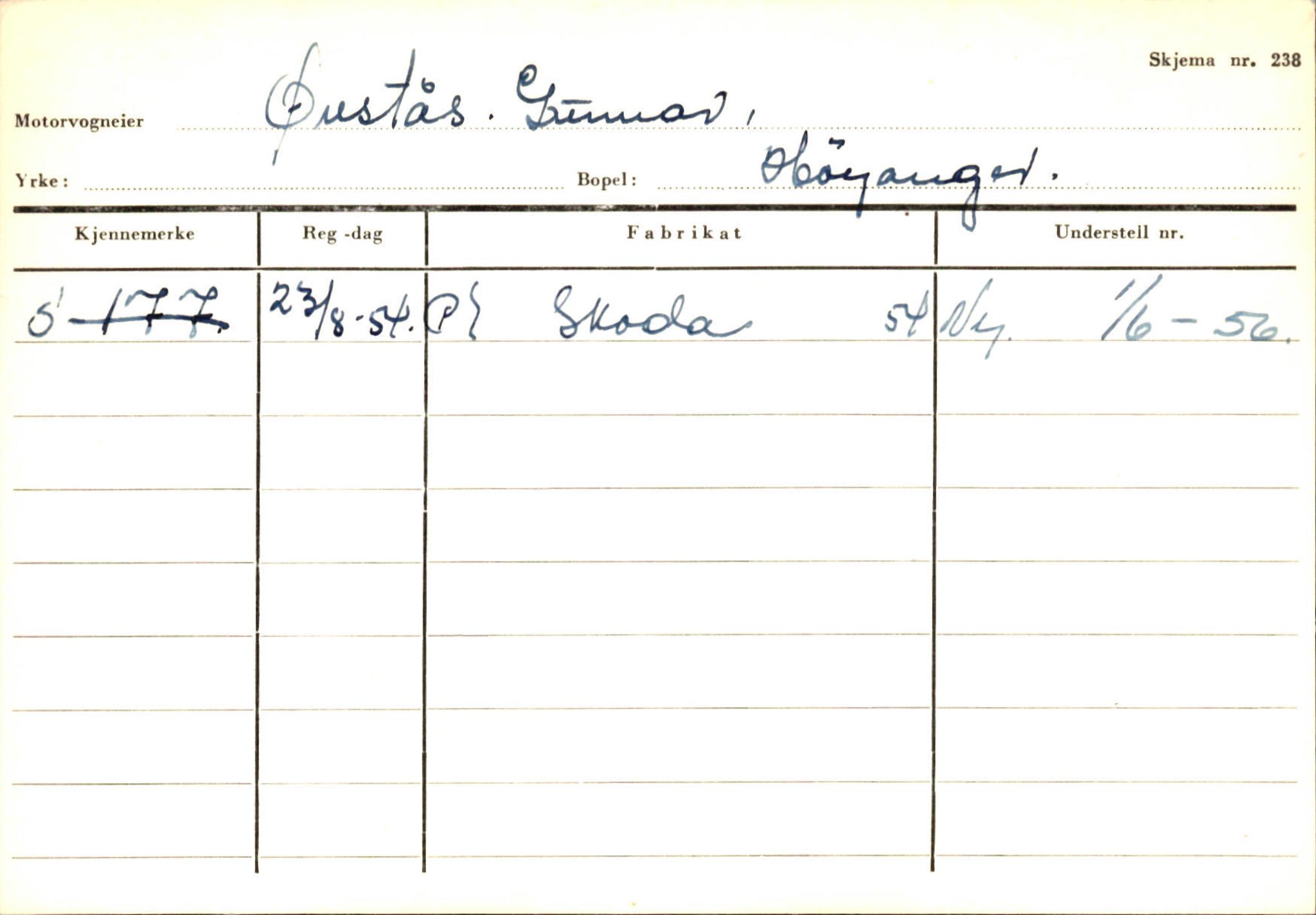 Statens vegvesen, Sogn og Fjordane vegkontor, SAB/A-5301/4/F/L0131: Eigarregister Høyanger P-Å. Stryn S-Å, 1945-1975, p. 1066