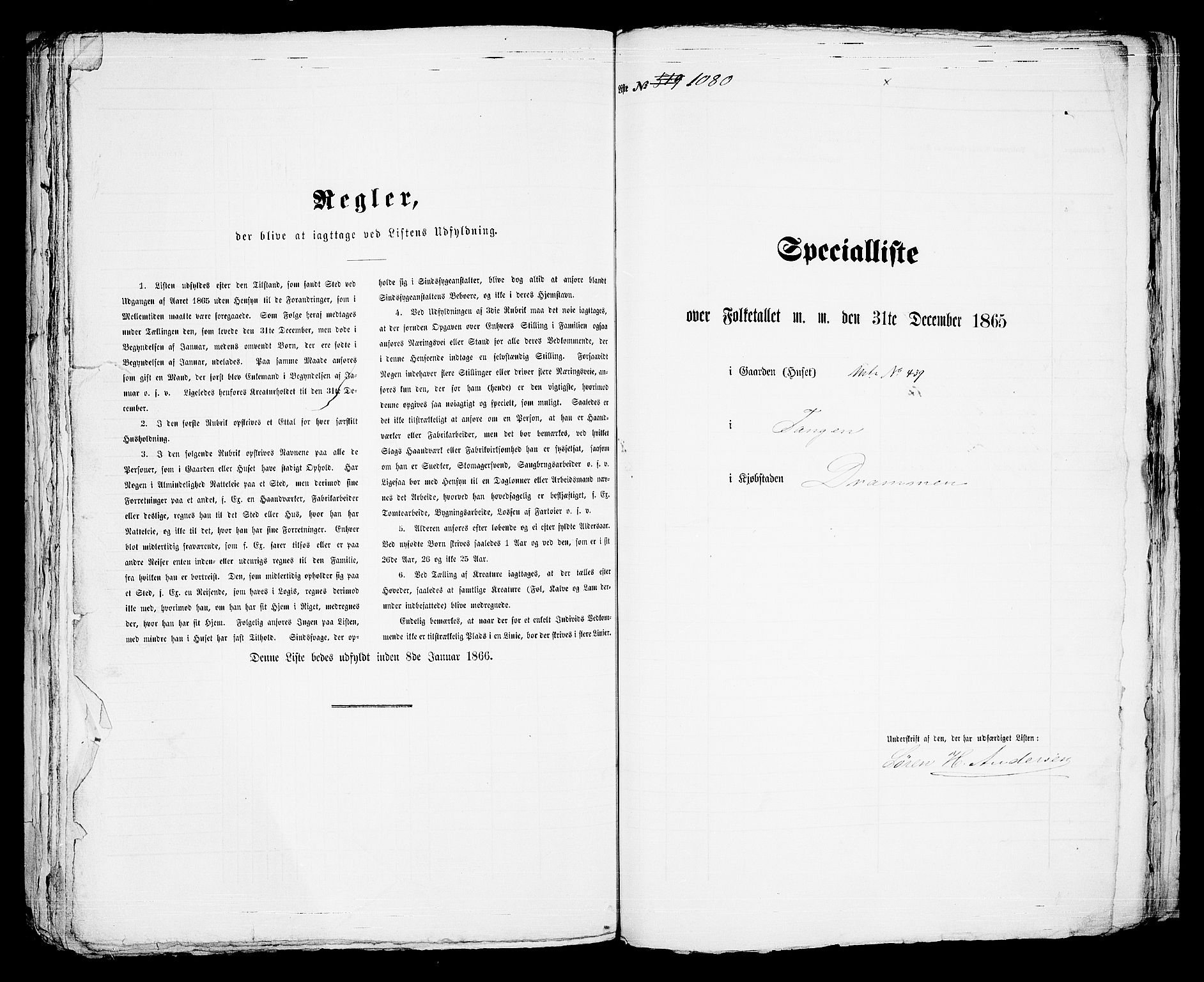 RA, 1865 census for Strømsø in Drammen, 1865, p. 986