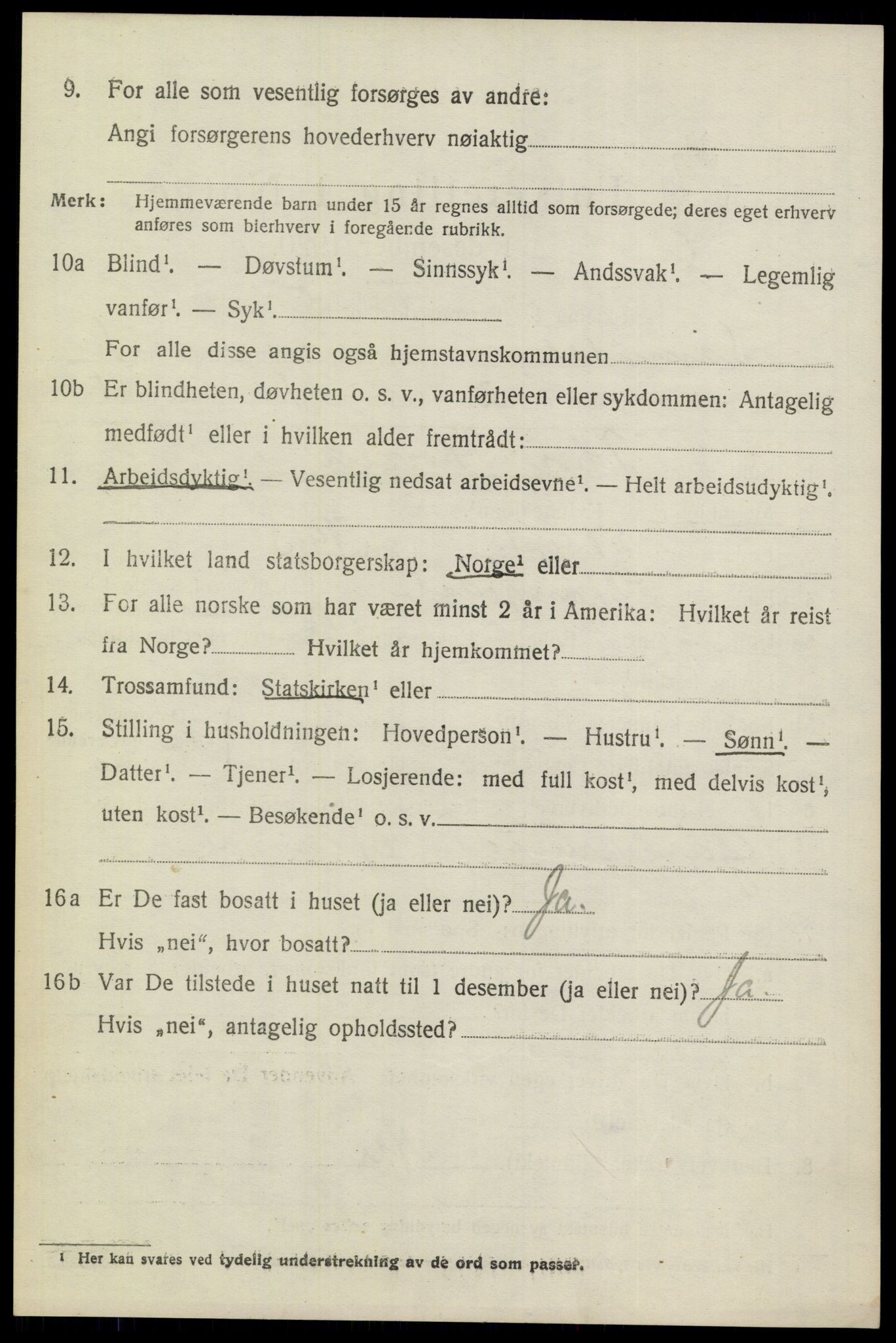 SAKO, 1920 census for Sannidal, 1920, p. 1050