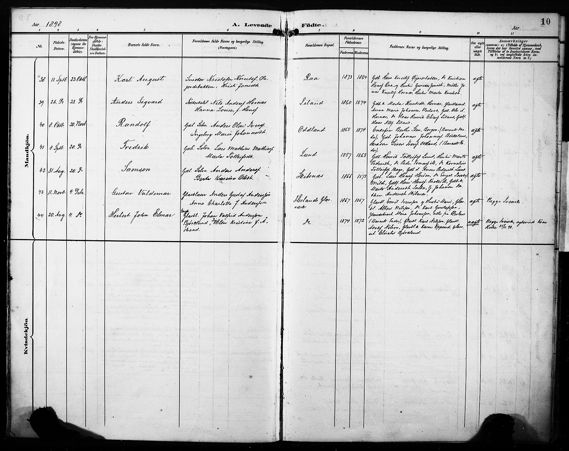 Fana Sokneprestembete, AV/SAB-A-75101/H/Haa/Haab/L0003: Parish register (official) no. B 3, 1898-1907, p. 10