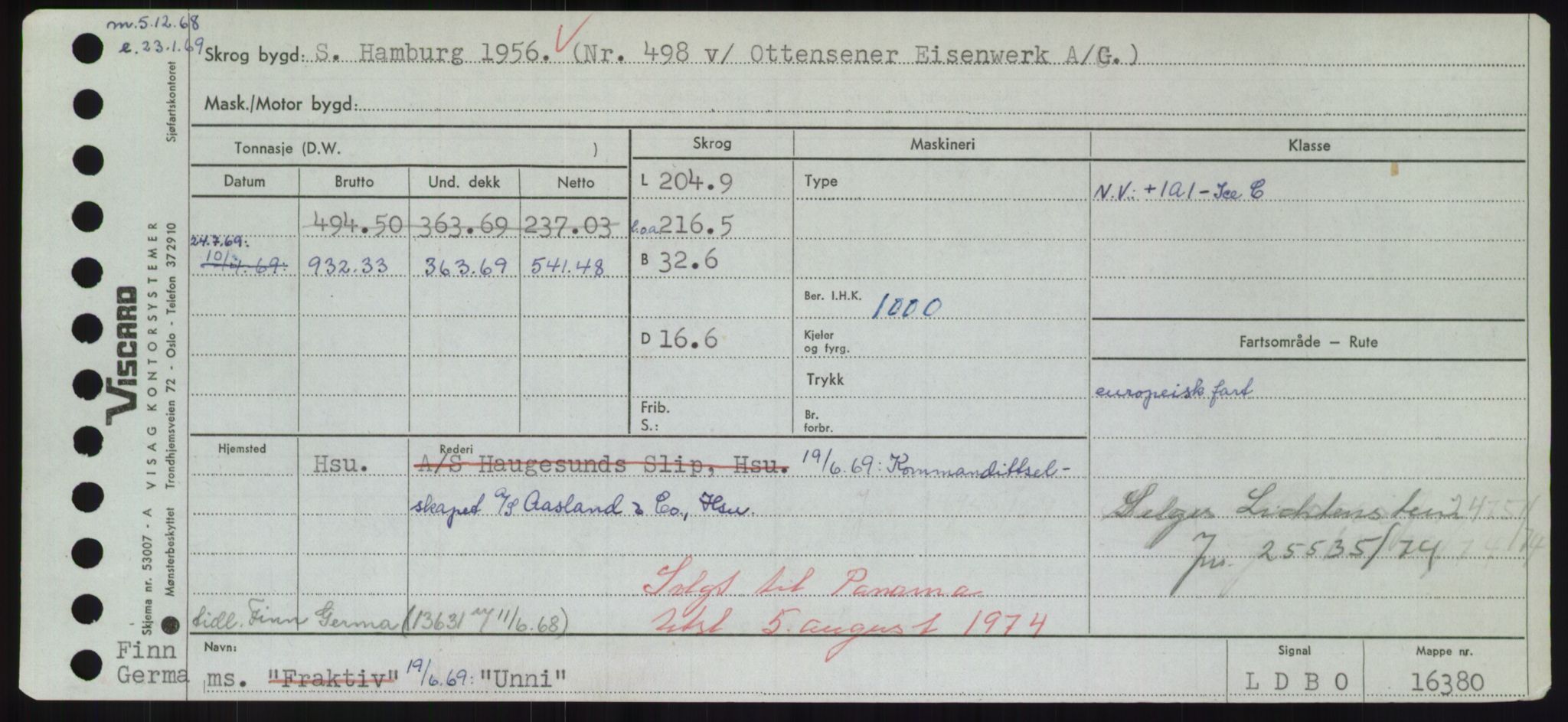 Sjøfartsdirektoratet med forløpere, Skipsmålingen, AV/RA-S-1627/H/Hd/L0040: Fartøy, U-Ve, p. 101