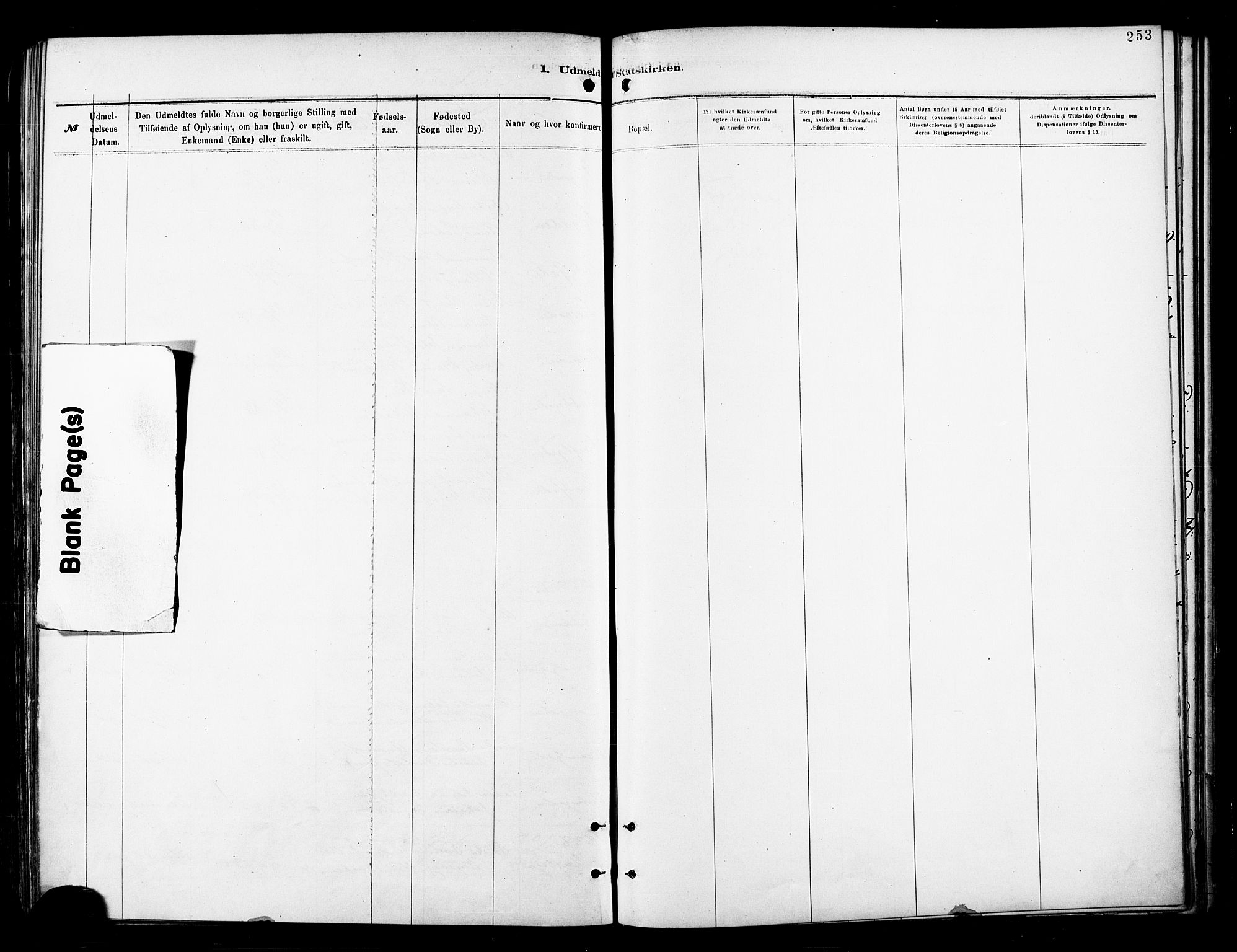 Tromsø sokneprestkontor/stiftsprosti/domprosti, AV/SATØ-S-1343/G/Ga/L0014kirke: Parish register (official) no. 14, 1878-1888, p. 253