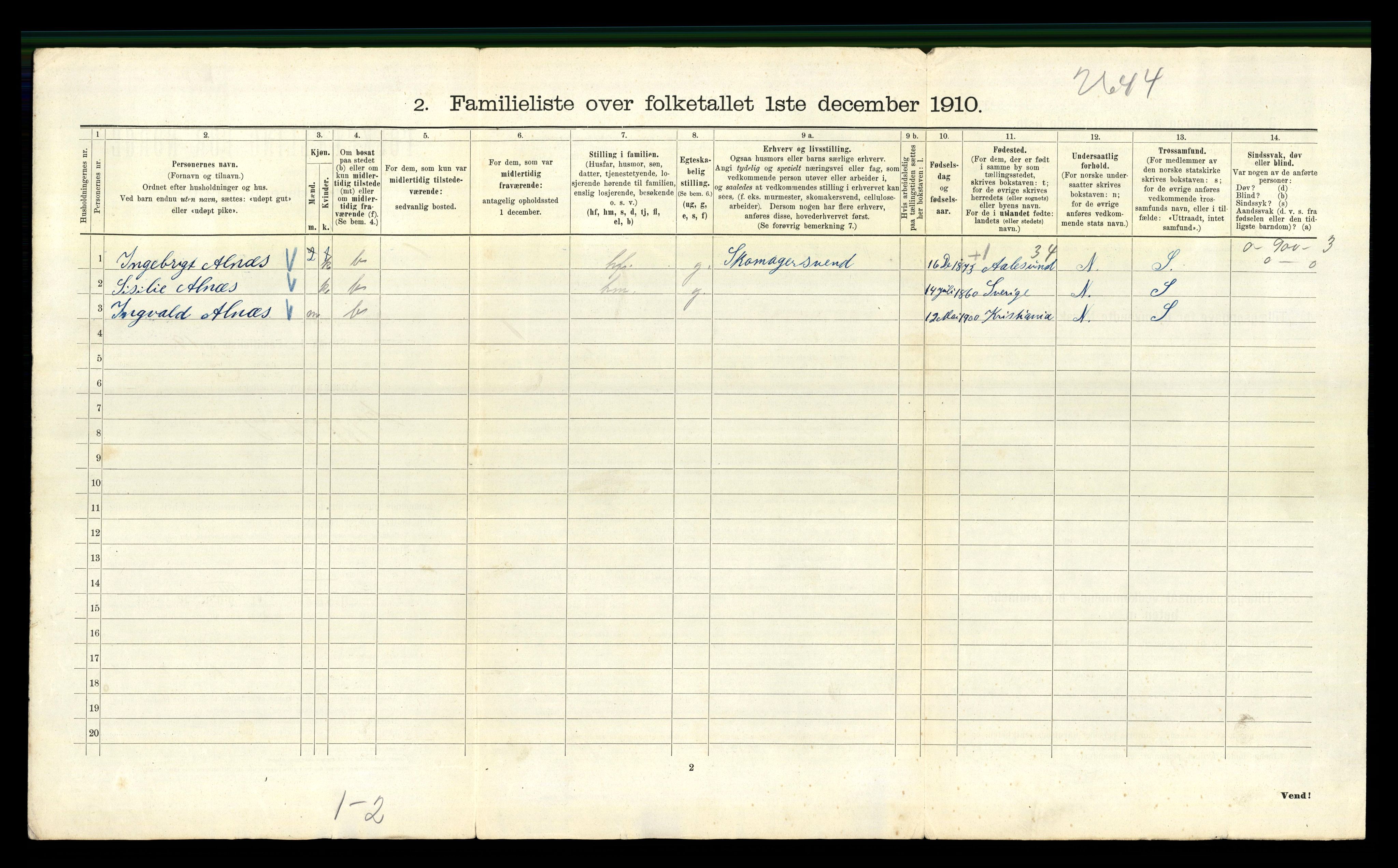 RA, 1910 census for Kristiania, 1910, p. 10864