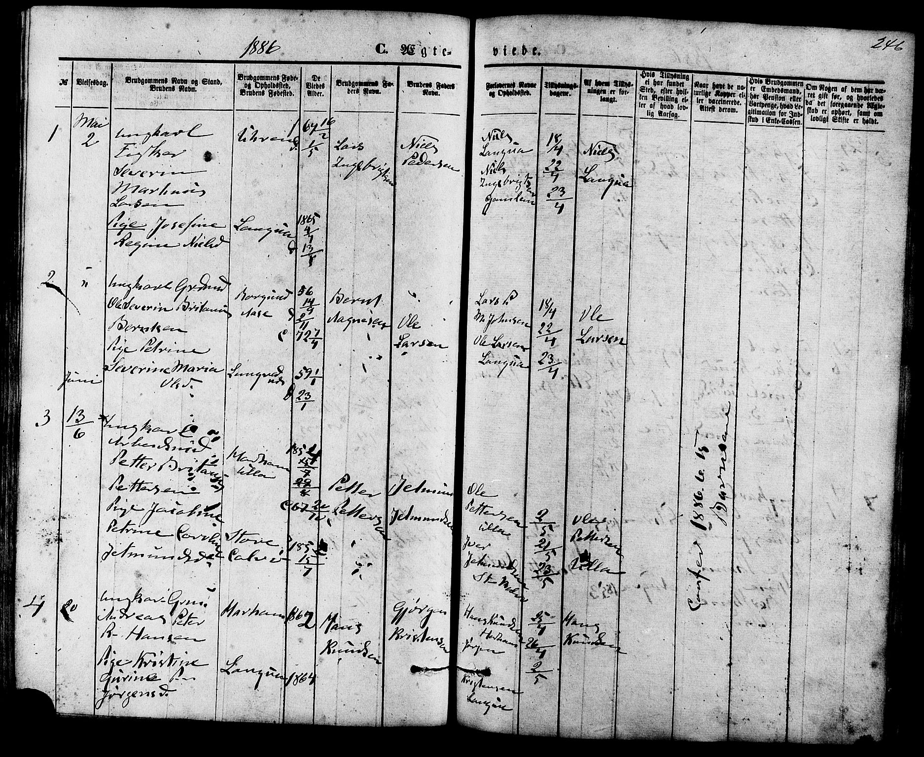 Ministerialprotokoller, klokkerbøker og fødselsregistre - Møre og Romsdal, AV/SAT-A-1454/536/L0500: Parish register (official) no. 536A09, 1876-1889, p. 246