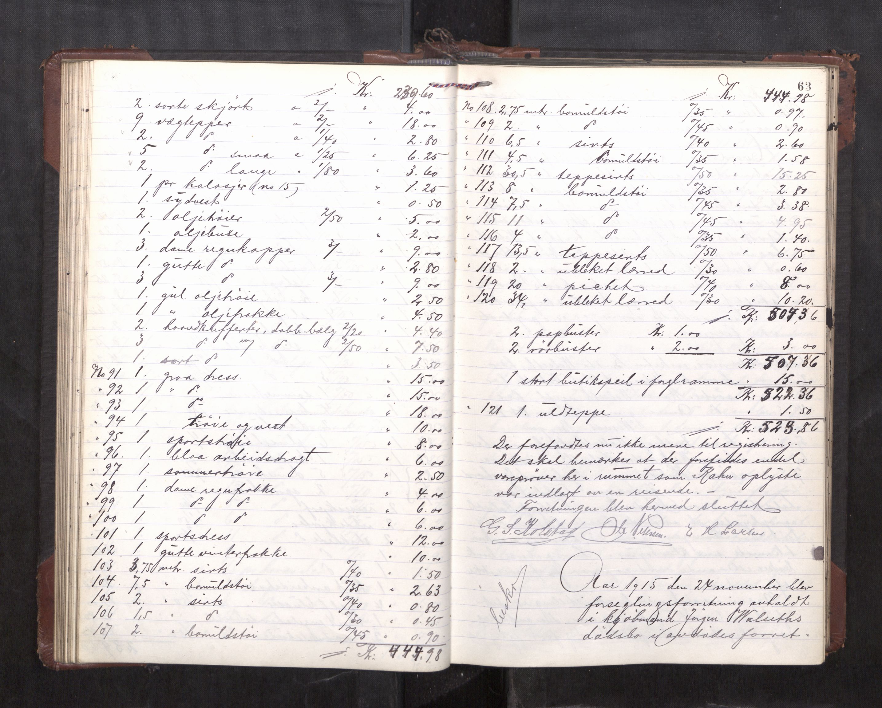 Trondheim byfogd, AV/SAT-A-0003/1/3/3C/L0036: Skifteregistreringsprotokoll - 14/4-24/9. (u/ register), 1915-1918, p. 63