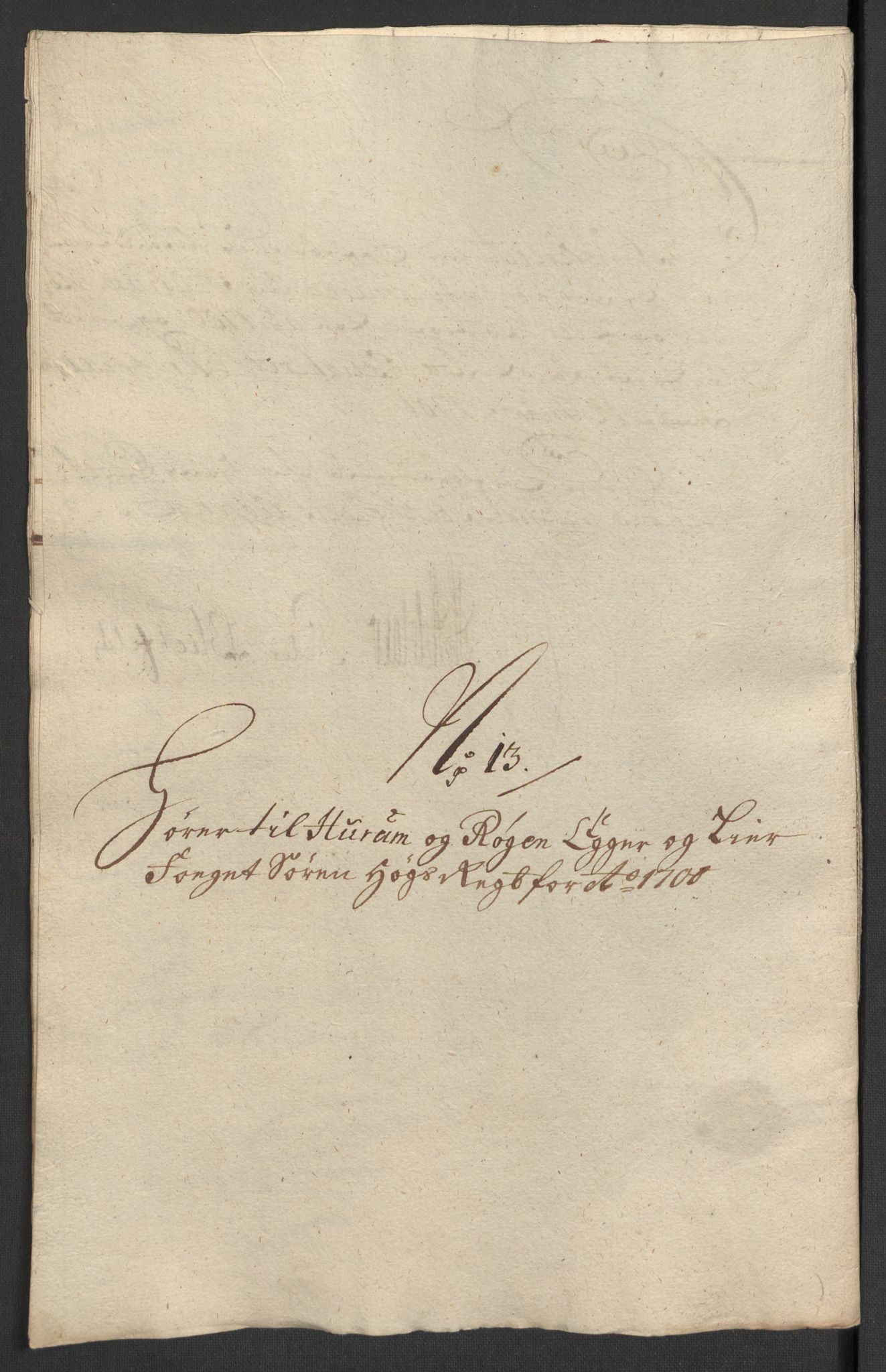 Rentekammeret inntil 1814, Reviderte regnskaper, Fogderegnskap, AV/RA-EA-4092/R30/L1697: Fogderegnskap Hurum, Røyken, Eiker og Lier, 1700-1701, p. 213