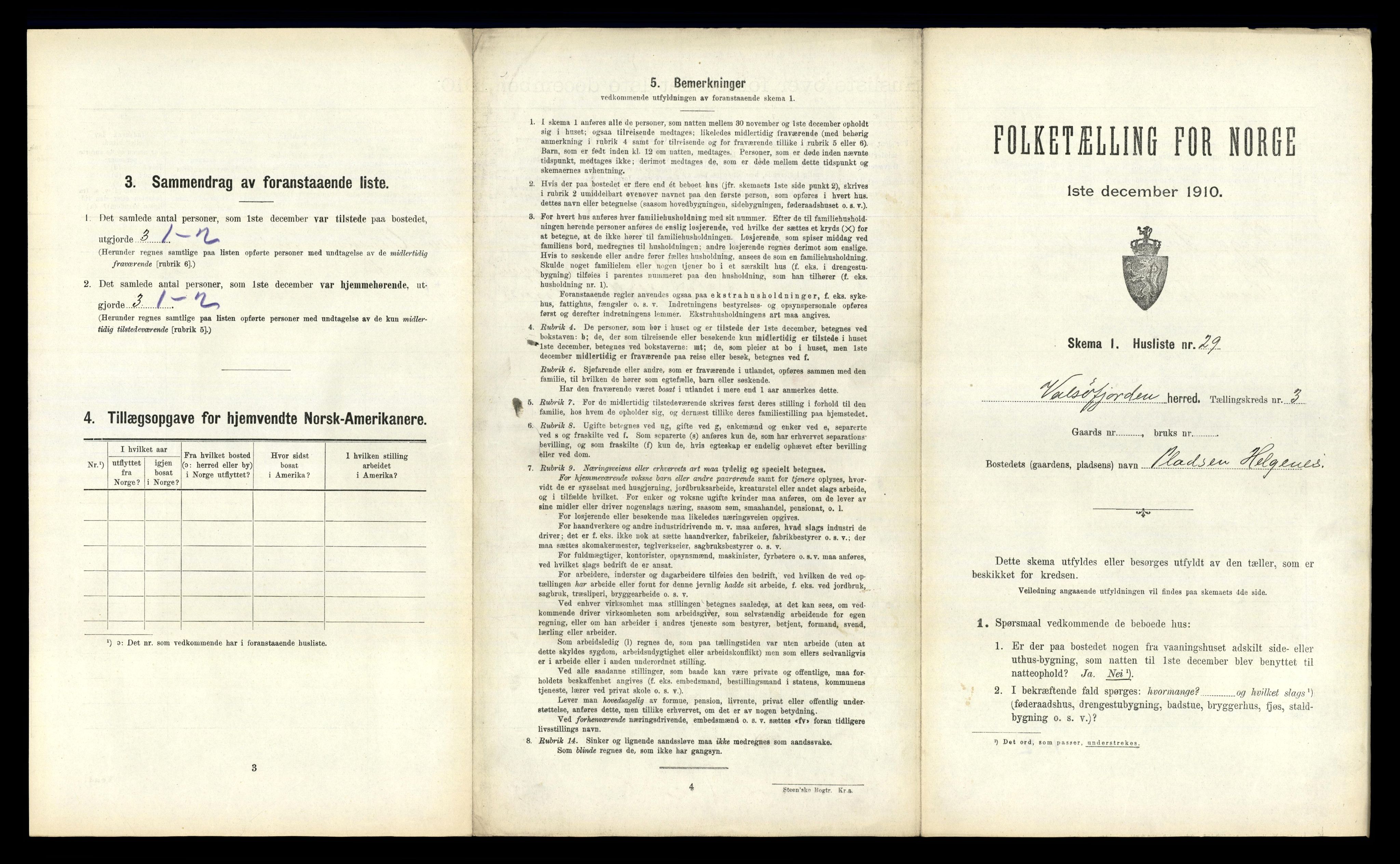 RA, 1910 census for Valsøyfjord, 1910, p. 213