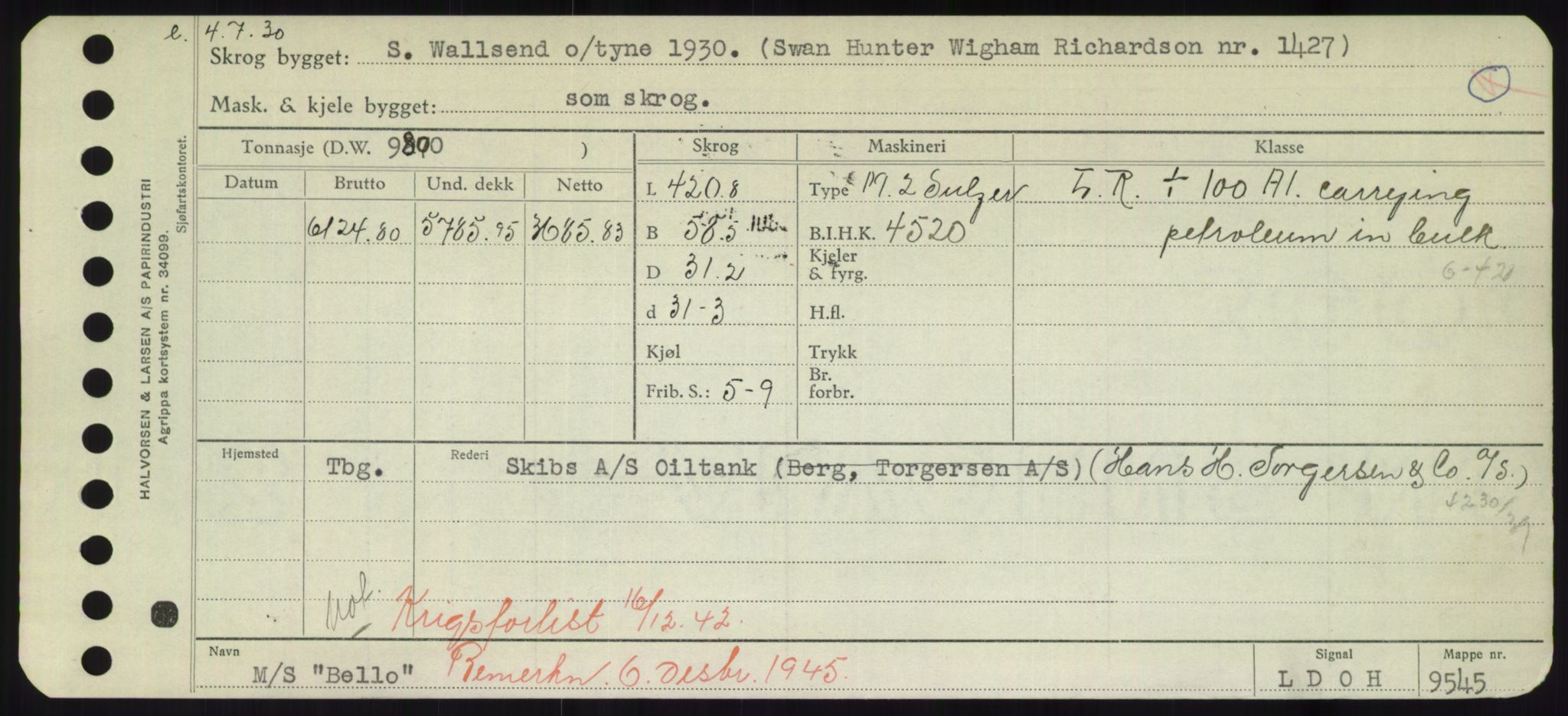 Sjøfartsdirektoratet med forløpere, Skipsmålingen, AV/RA-S-1627/H/Hd/L0003: Fartøy, B-Bev, p. 535