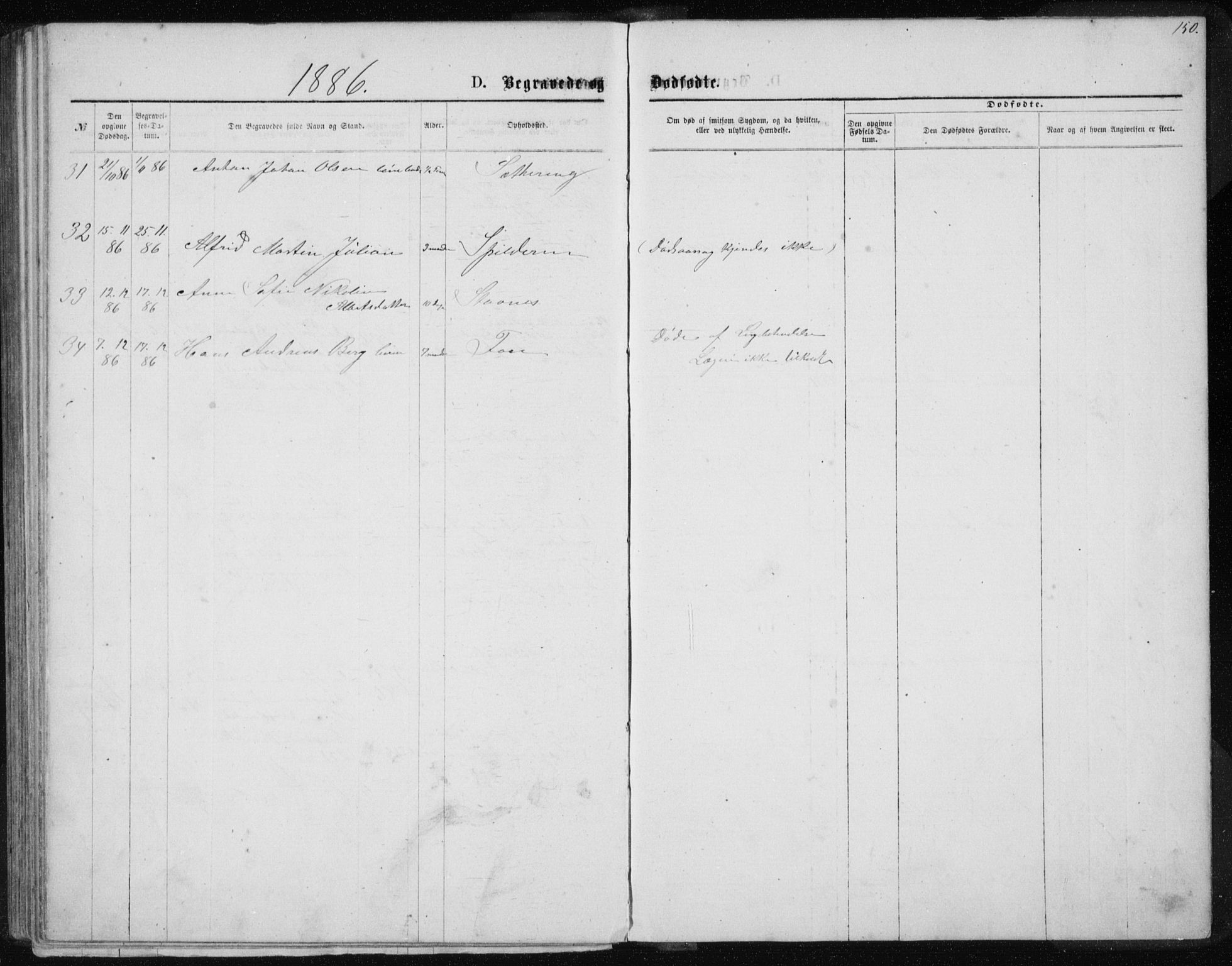 Ministerialprotokoller, klokkerbøker og fødselsregistre - Nordland, AV/SAT-A-1459/843/L0635: Parish register (copy) no. 843C04, 1872-1887, p. 150