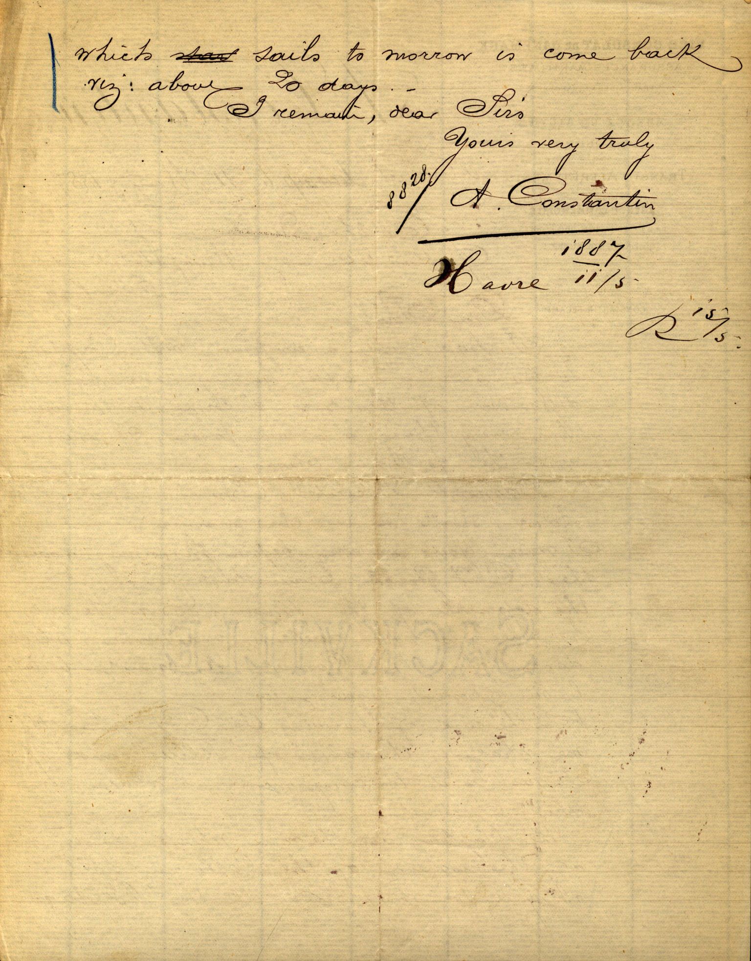 Pa 63 - Østlandske skibsassuranceforening, VEMU/A-1079/G/Ga/L0020/0001: Havaridokumenter / Tellus, Telanak, Wilhelmine, 1887, p. 79
