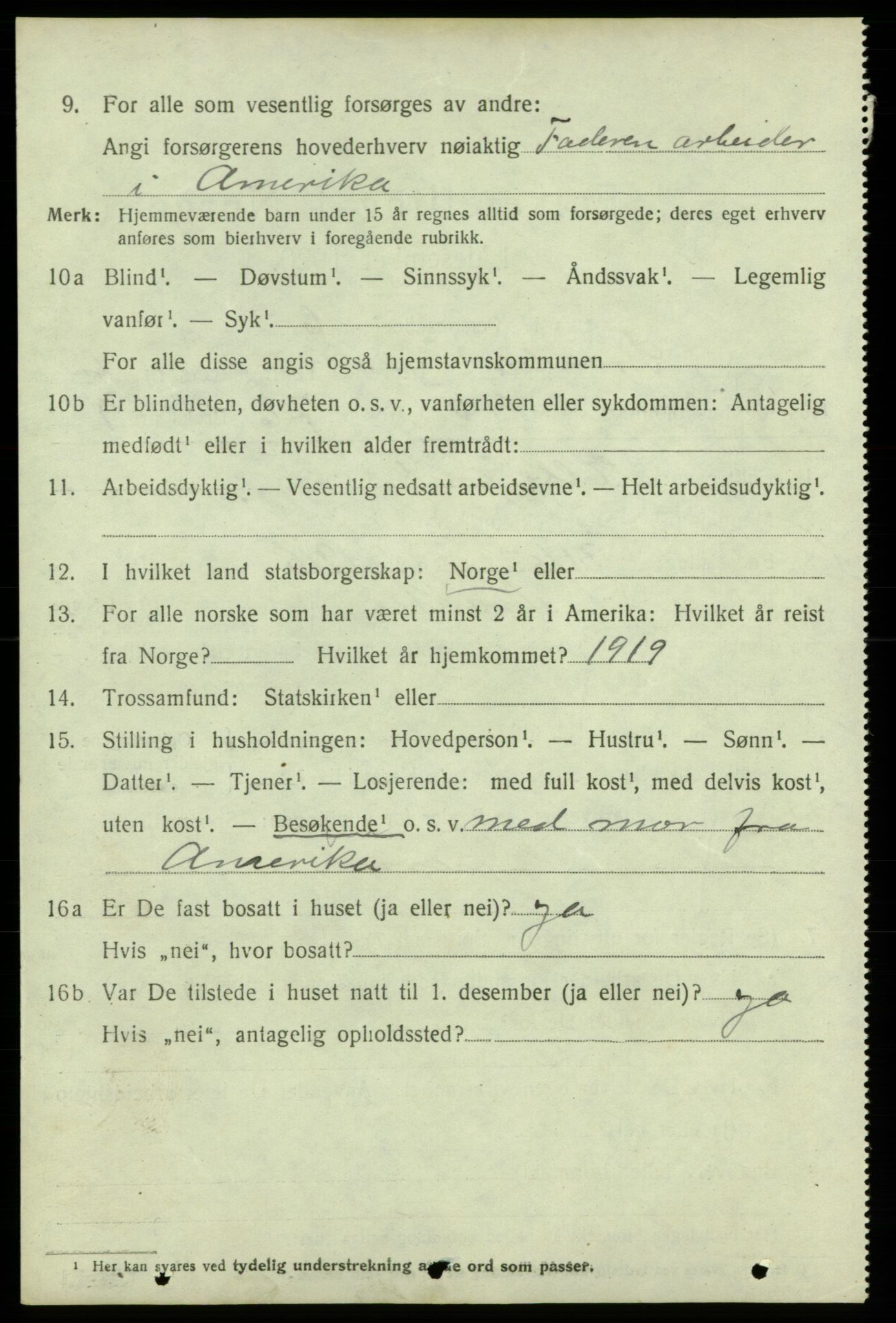 SAB, 1920 census for Strandebarm, 1920, p. 4377