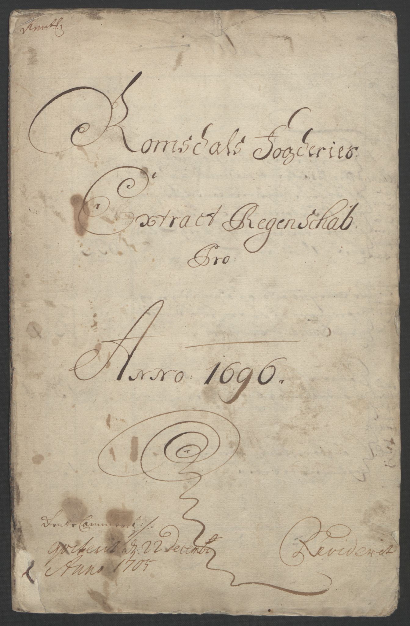 Rentekammeret inntil 1814, Reviderte regnskaper, Fogderegnskap, RA/EA-4092/R55/L3652: Fogderegnskap Romsdal, 1695-1696, p. 157