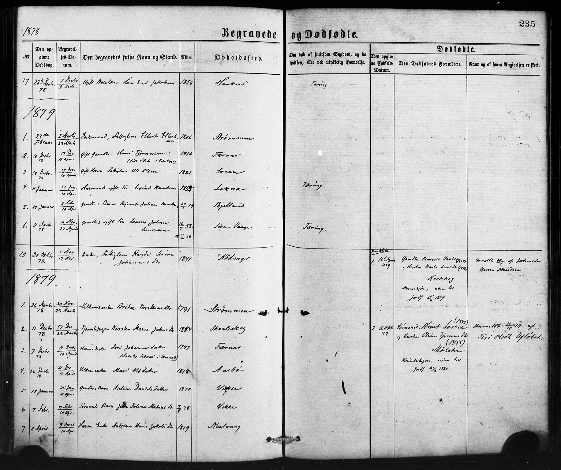 Sveio Sokneprestembete, AV/SAB-A-78501/H/Haa: Parish register (official) no. B 1, 1870-1883, p. 235