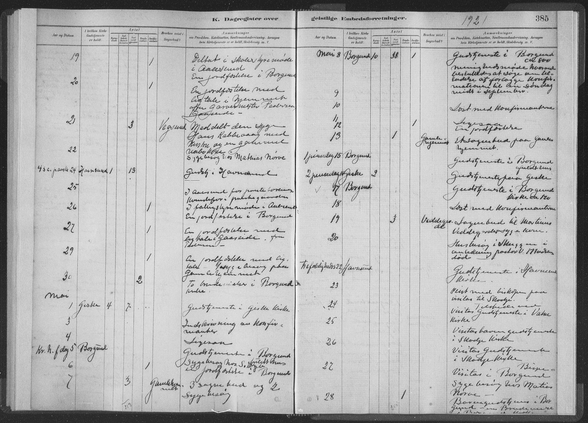 Ministerialprotokoller, klokkerbøker og fødselsregistre - Møre og Romsdal, AV/SAT-A-1454/528/L0404: Parish register (official) no. 528A13II, 1880-1922, p. 385