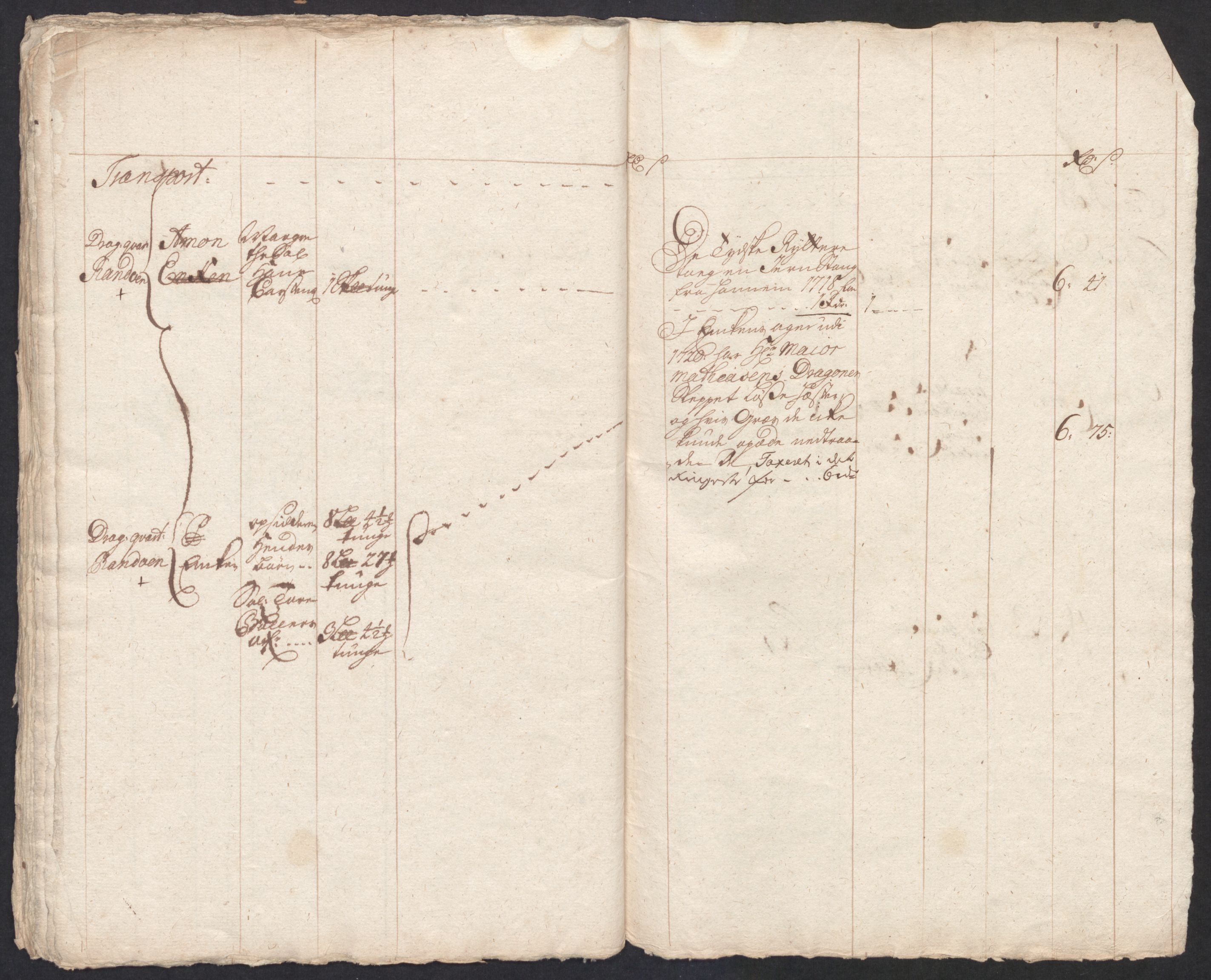 Danske Kanselli, Skapsaker, AV/RA-EA-4061/F/L0094: Skap 16, pakke 6, 1716-1719, p. 44