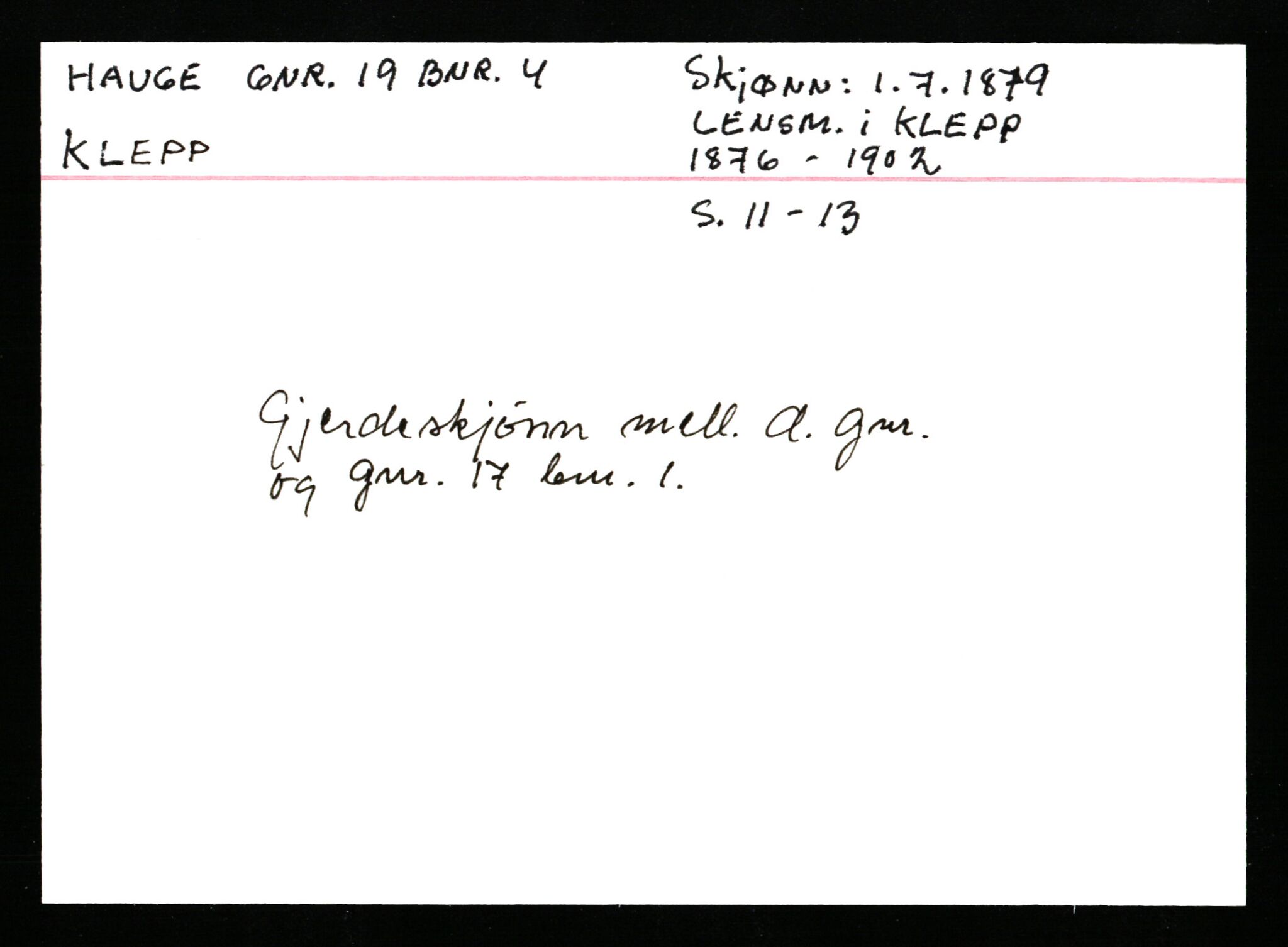 Statsarkivet i Stavanger, AV/SAST-A-101971/03/Y/Ym/L0021: Åstedskort sortert etter gårdsnavn: Hauge - Haukås, 1600-1950, p. 118