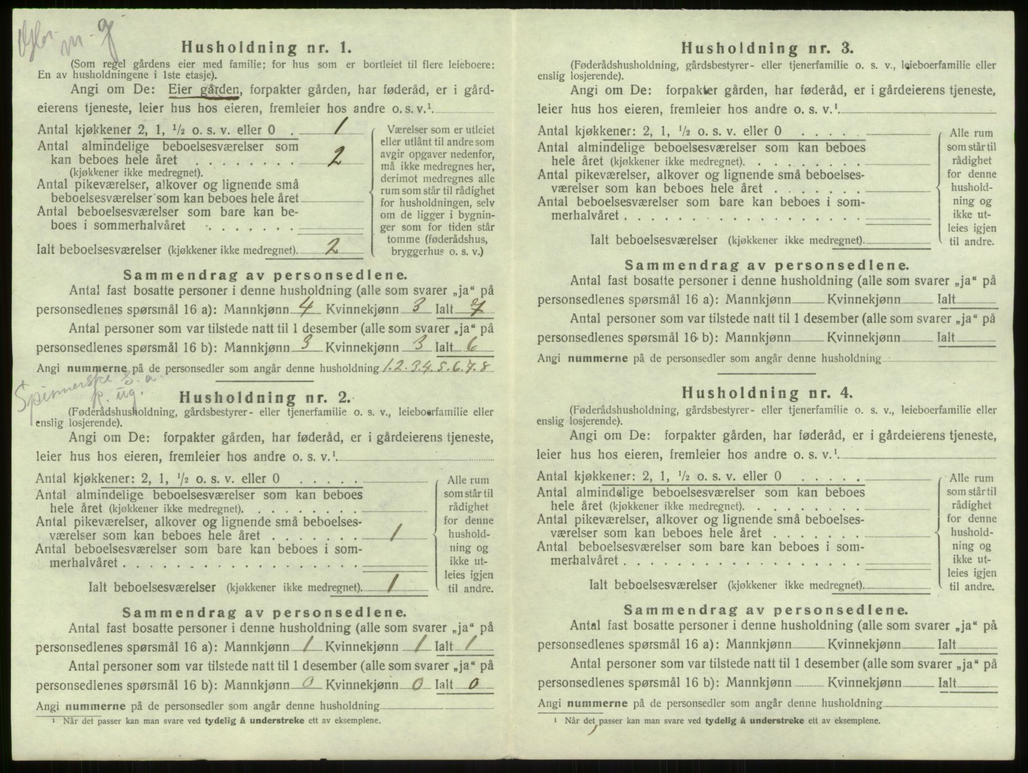 SAB, 1920 census for Haus, 1920, p. 72