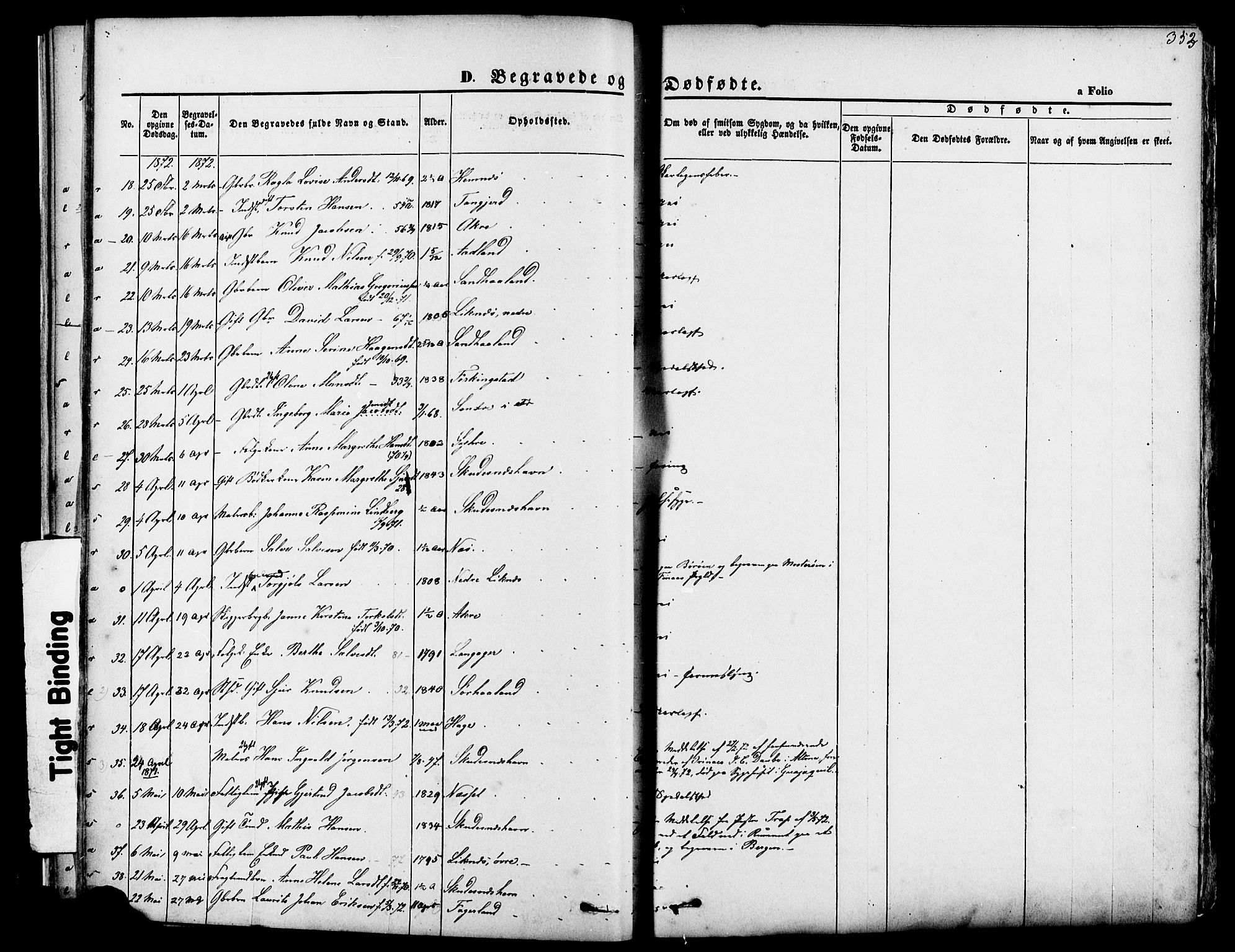 Skudenes sokneprestkontor, SAST/A -101849/H/Ha/Haa/L0006: Parish register (official) no. A 4, 1864-1881, p. 353