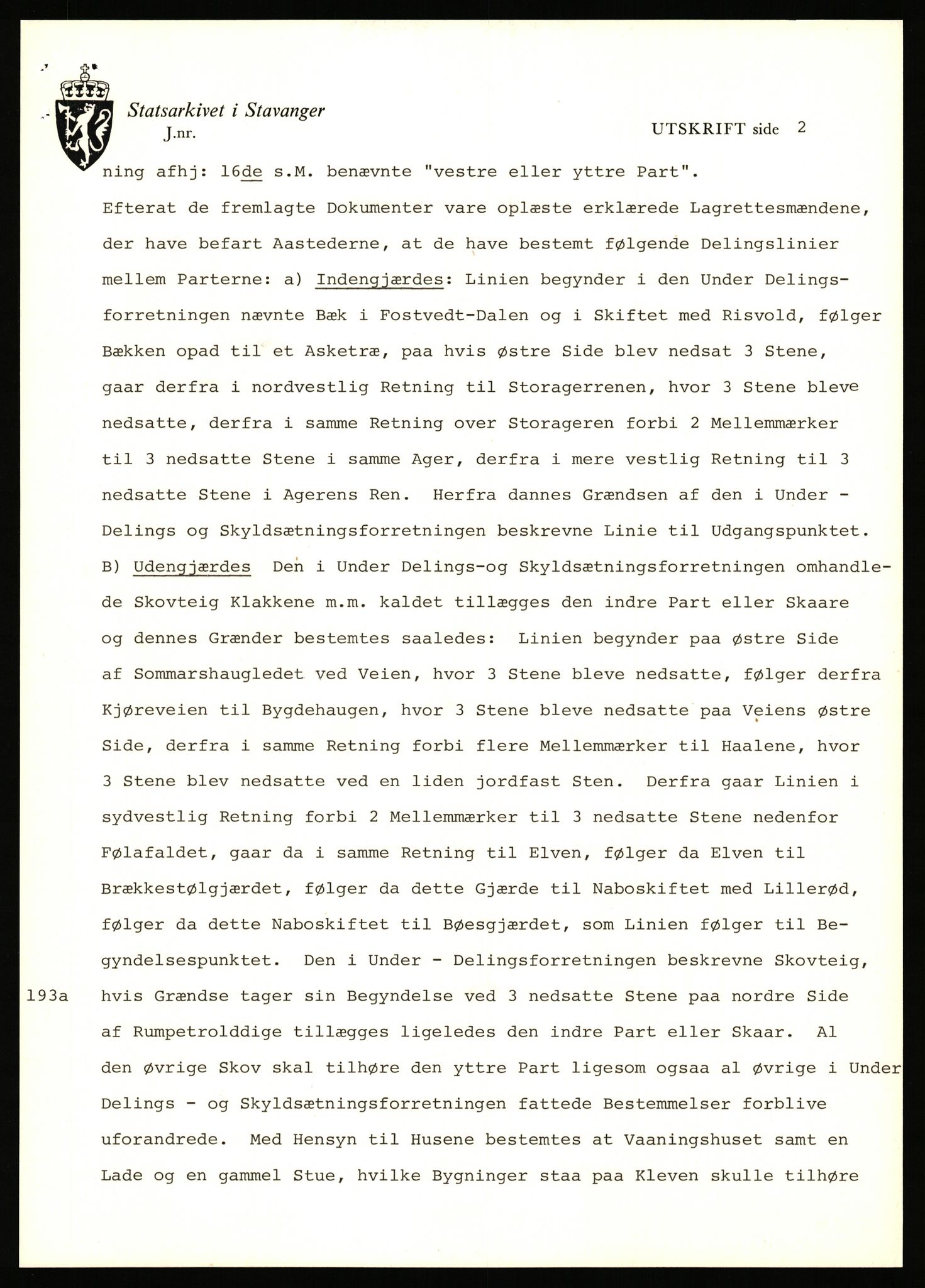 Statsarkivet i Stavanger, AV/SAST-A-101971/03/Y/Yj/L0022: Avskrifter sortert etter gårdsnavn: Foss - Frøiland i Hetland, 1750-1930, p. 295