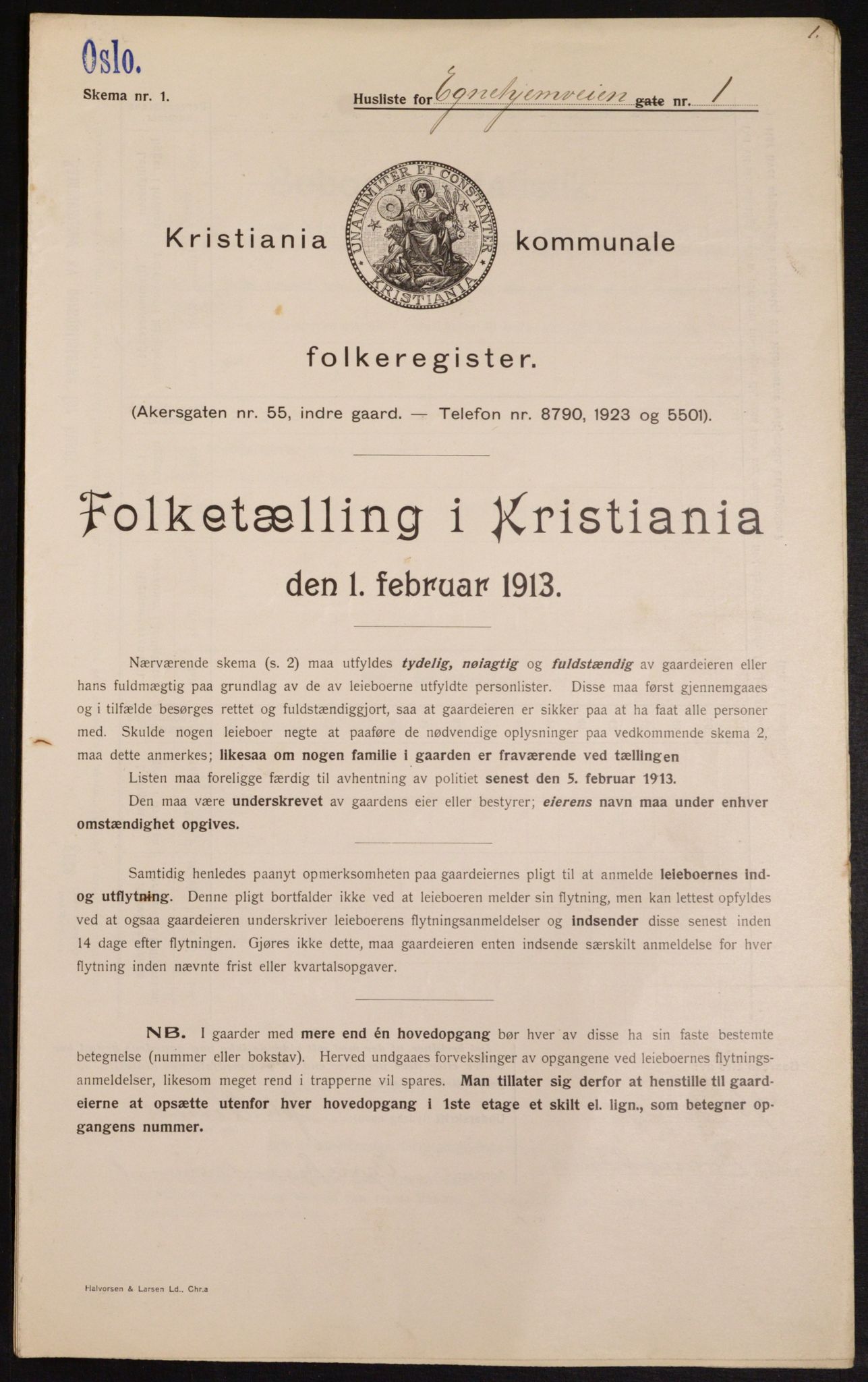 OBA, Municipal Census 1913 for Kristiania, 1913, p. 18824