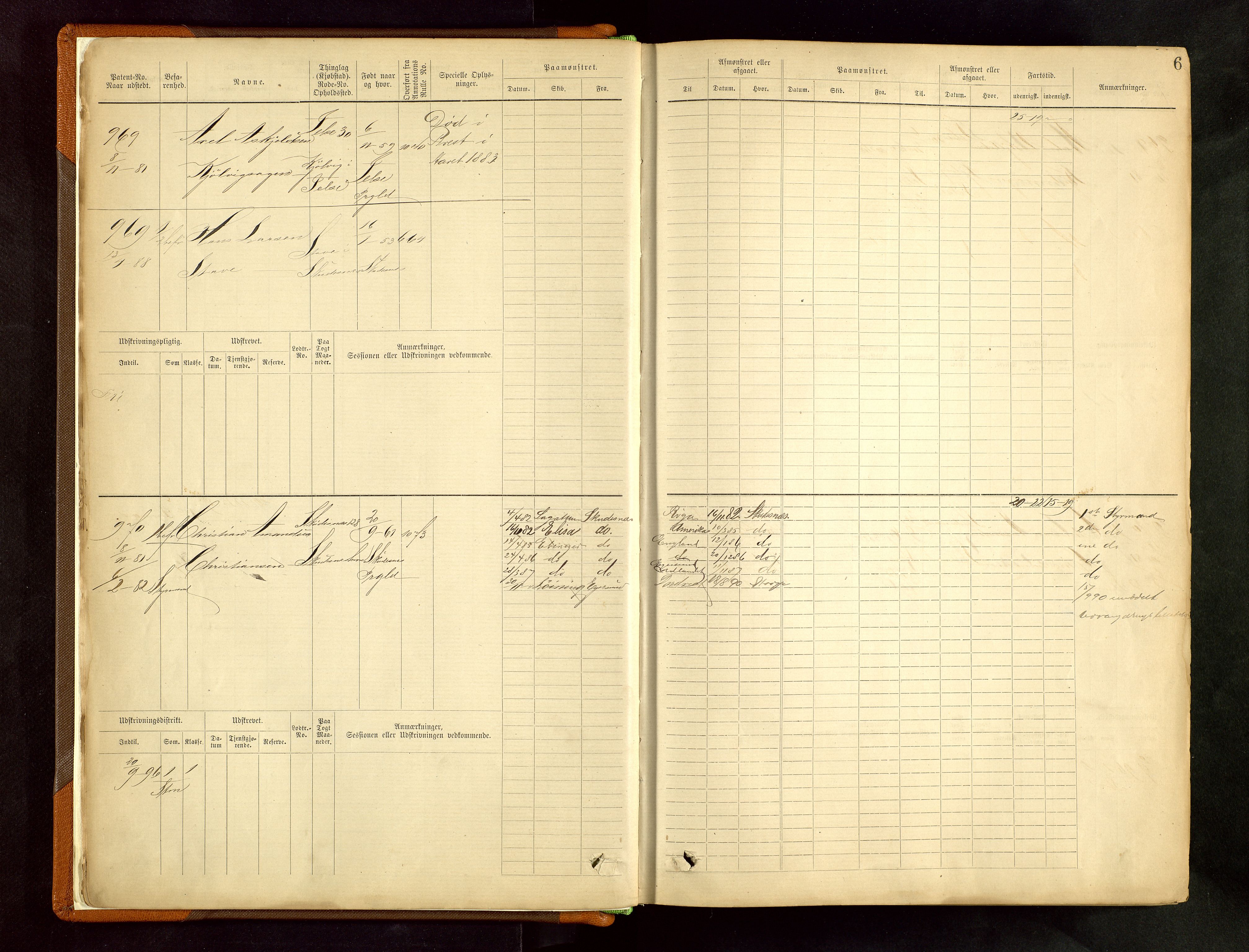 Haugesund sjømannskontor, AV/SAST-A-102007/F/Fb/Fbb/L0002: Sjøfartsrulle Skudenes kretsnr. 959-2439, 1860-1948, p. 6