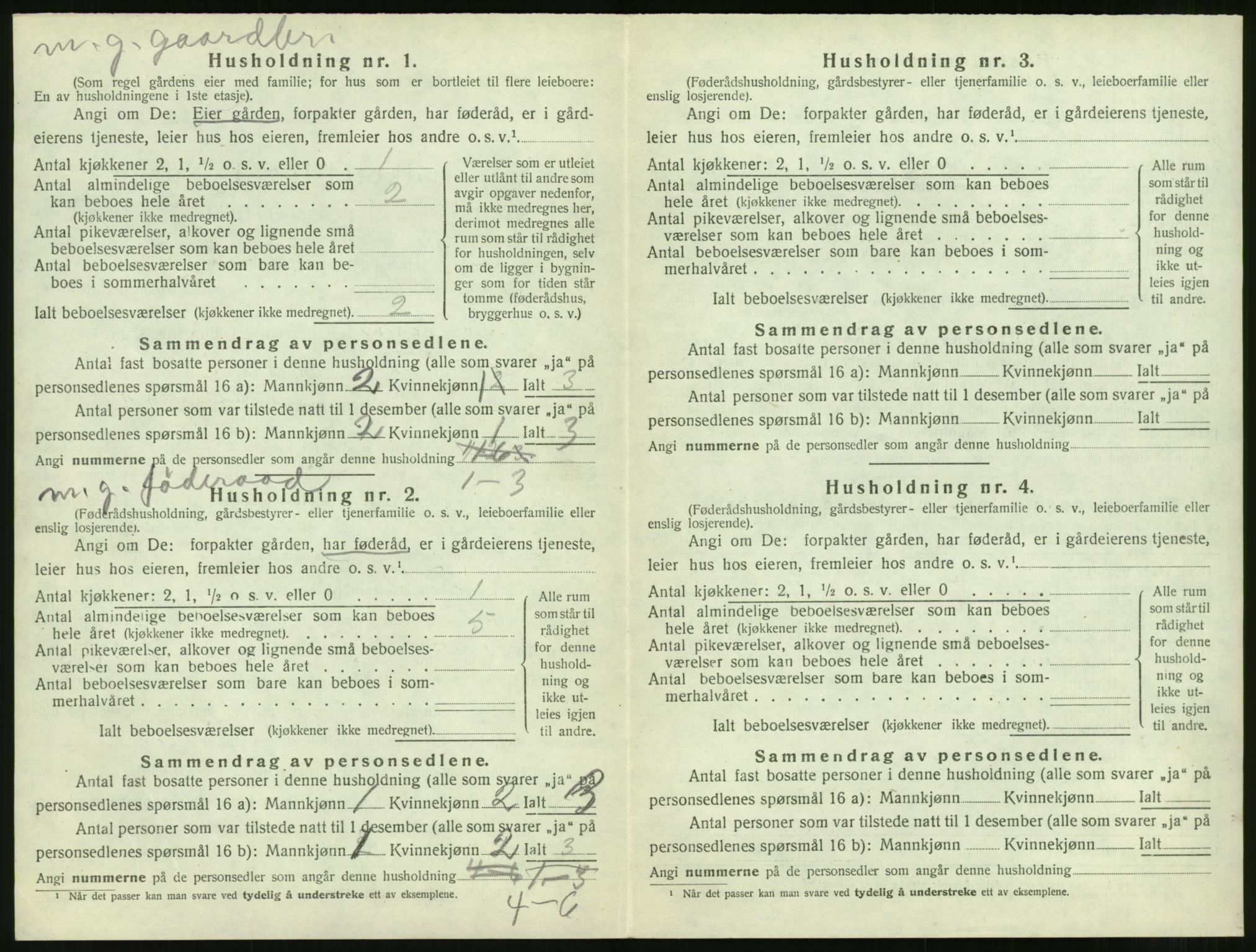 SAT, 1920 census for Vatne, 1920, p. 67