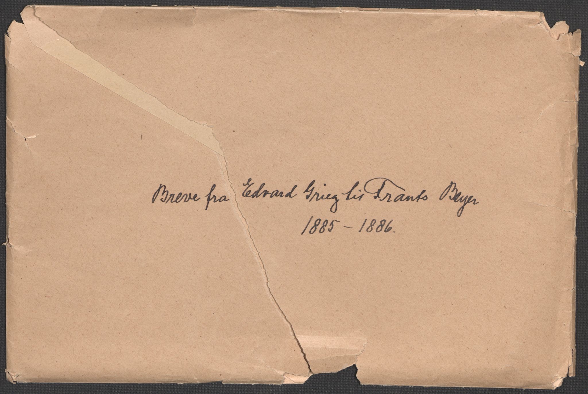 Beyer, Frants, AV/RA-PA-0132/F/L0001: Brev fra Edvard Grieg til Frantz Beyer og "En del optegnelser som kan tjene til kommentar til brevene" av Marie Beyer, 1872-1907, p. 149