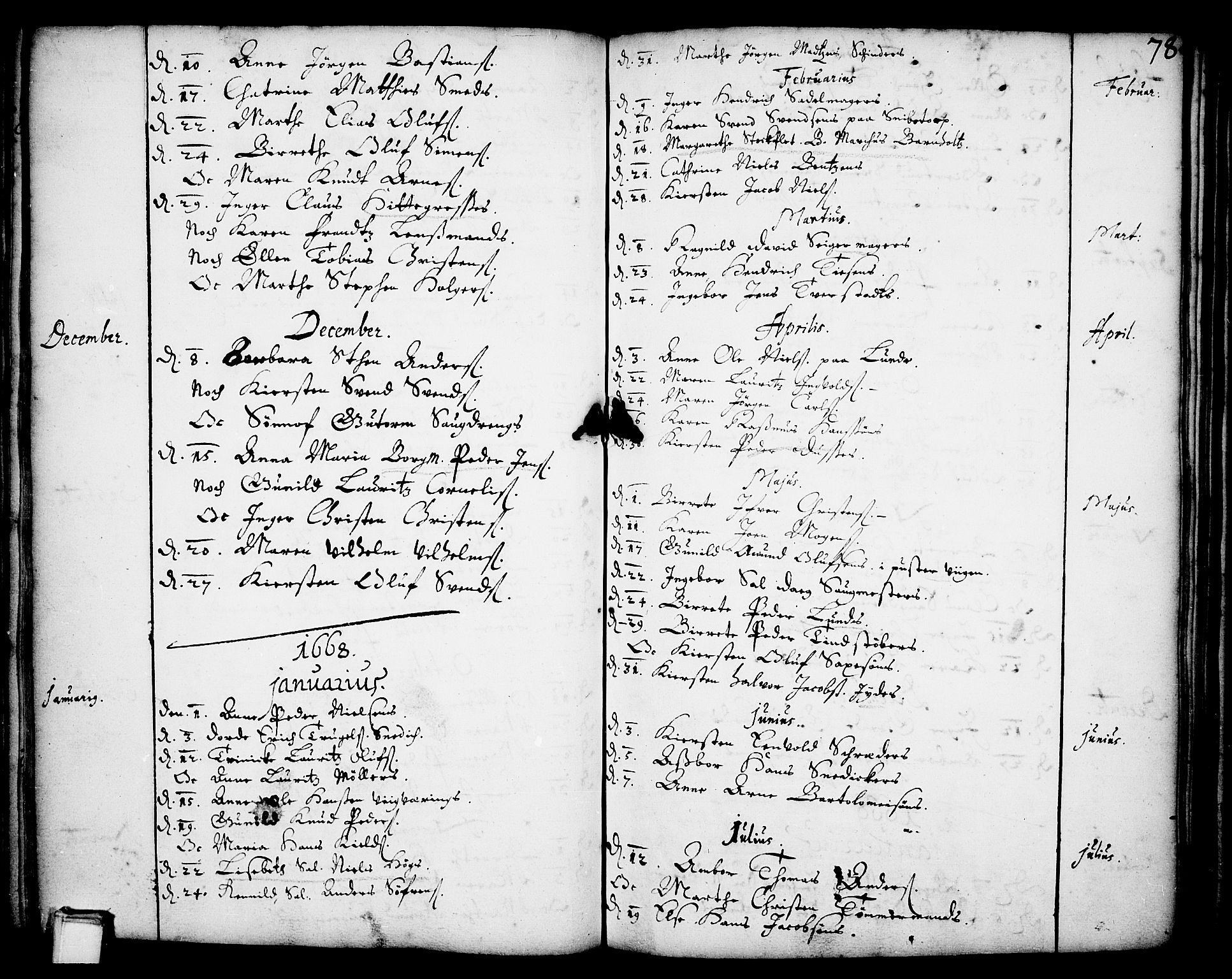 Skien kirkebøker, SAKO/A-302/F/Fa/L0001: Parish register (official) no. 1, 1659-1679, p. 78