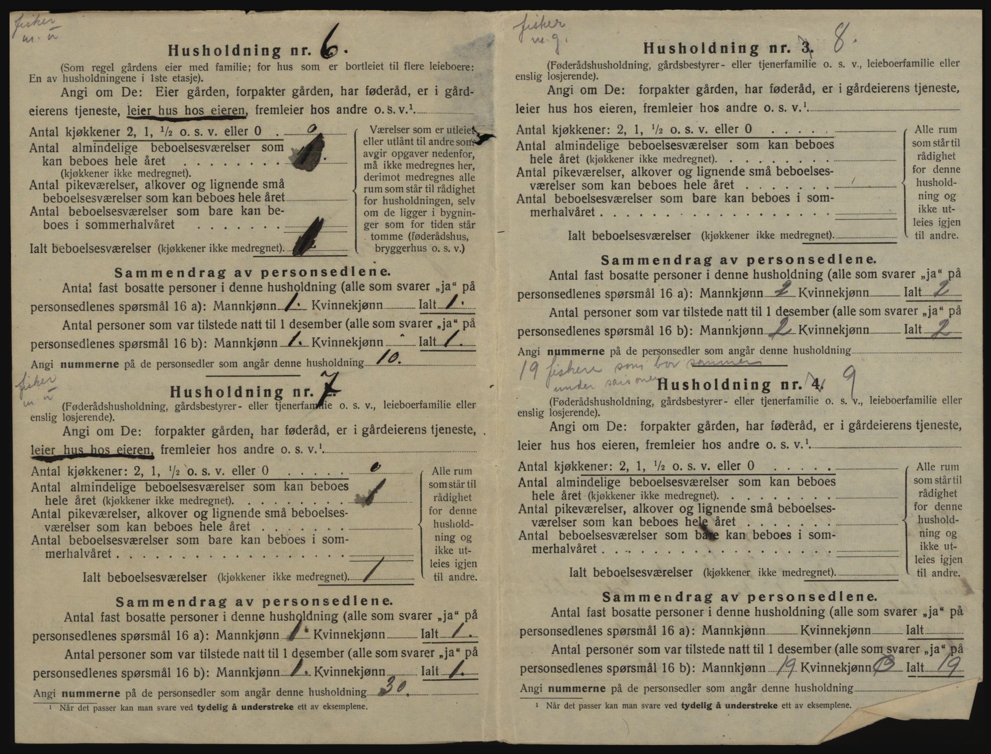 SATØ, 1920 census for Lebesby, 1920, p. 34