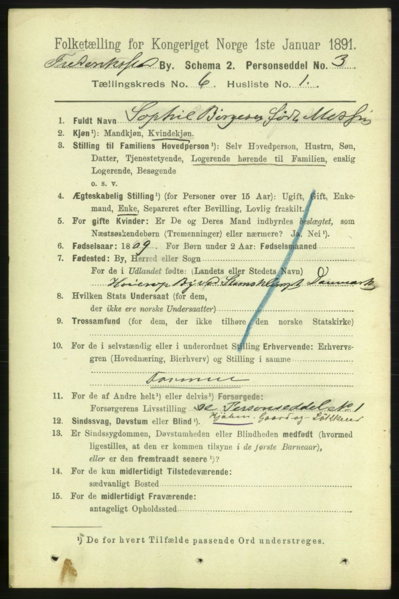 RA, 1891 census for 0103 Fredrikstad, 1891, p. 7662