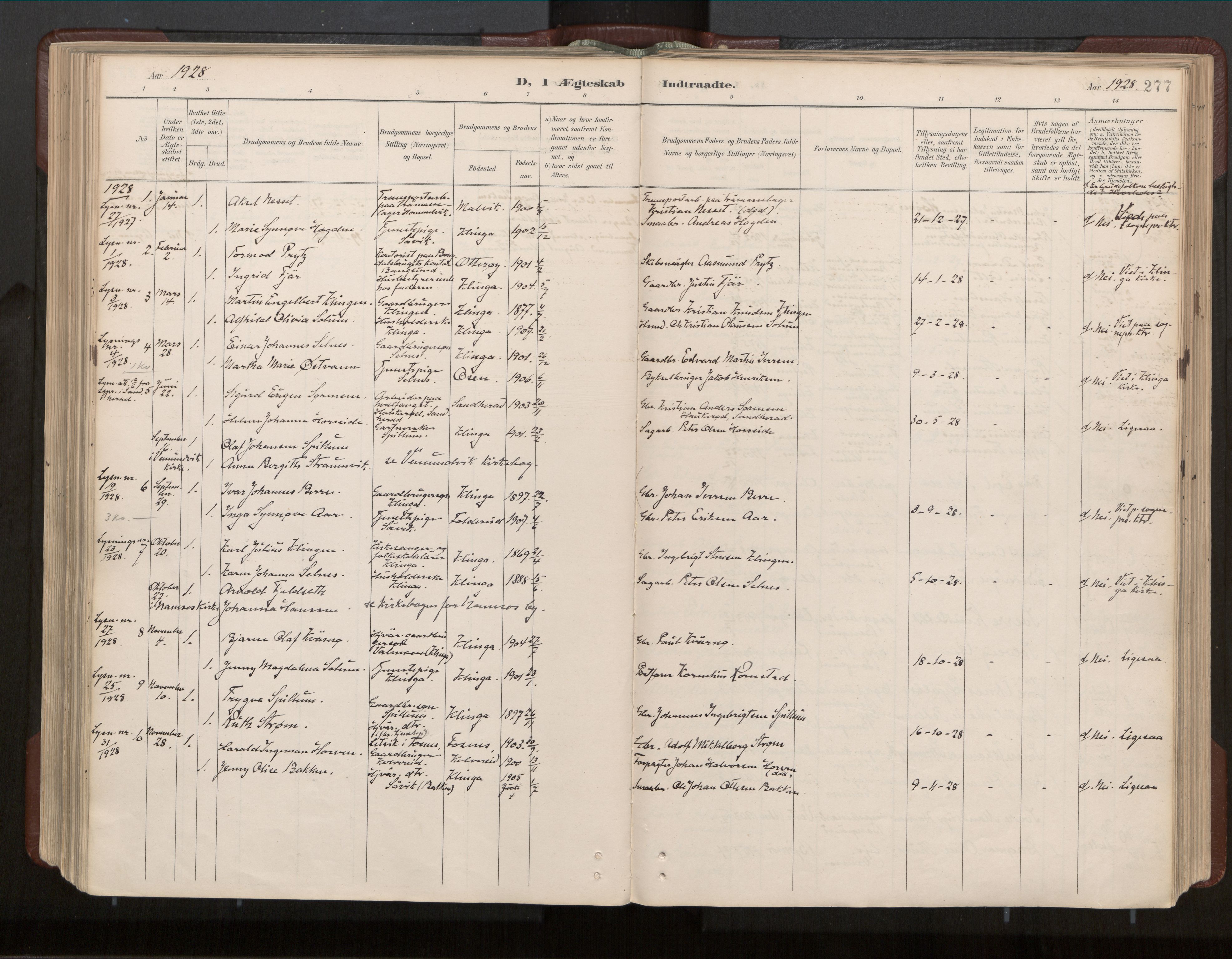 Ministerialprotokoller, klokkerbøker og fødselsregistre - Nord-Trøndelag, SAT/A-1458/770/L0589: Parish register (official) no. 770A03, 1887-1929, p. 277