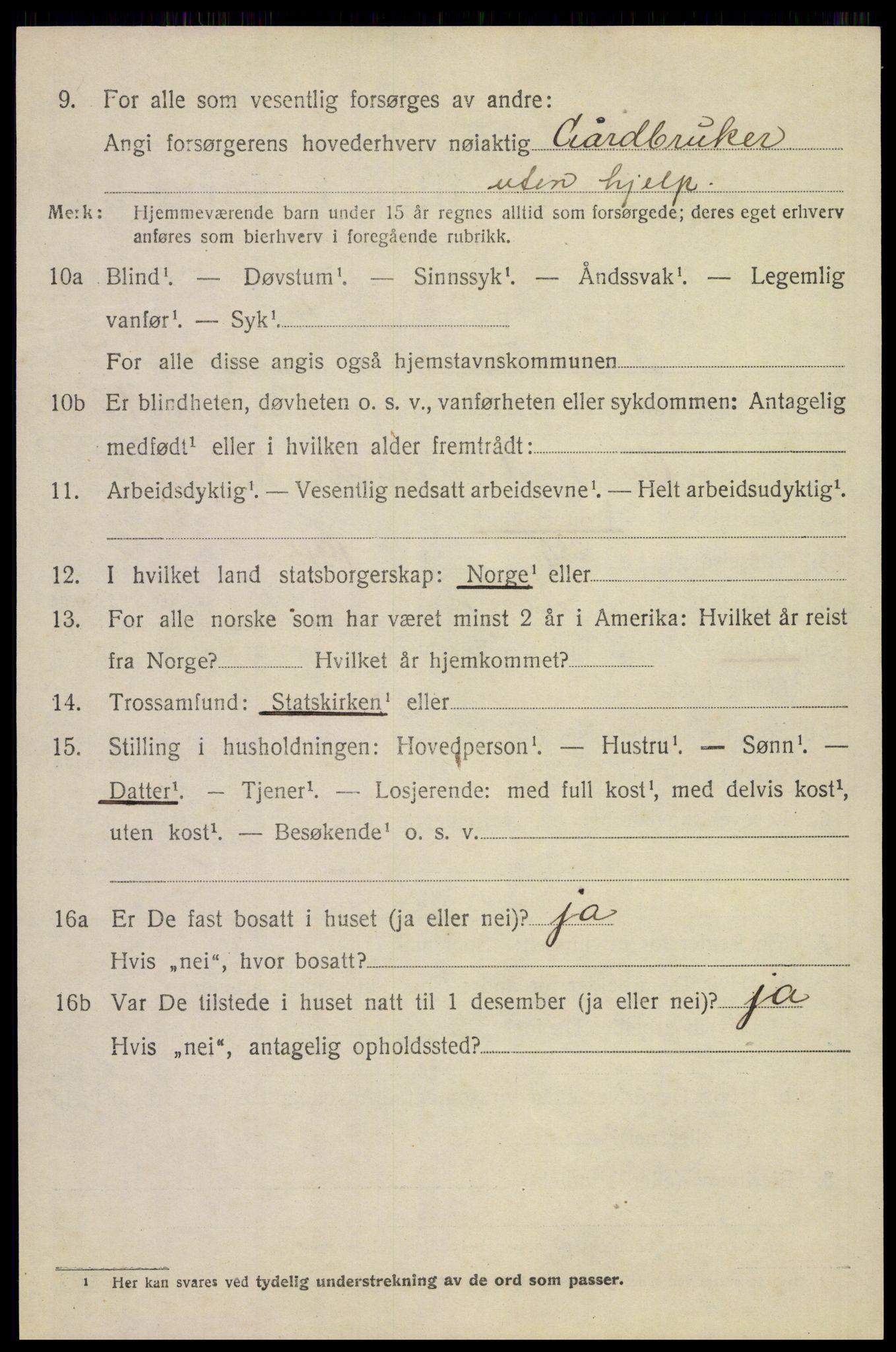 SAKO, 1920 census for Tinn, 1920, p. 5041