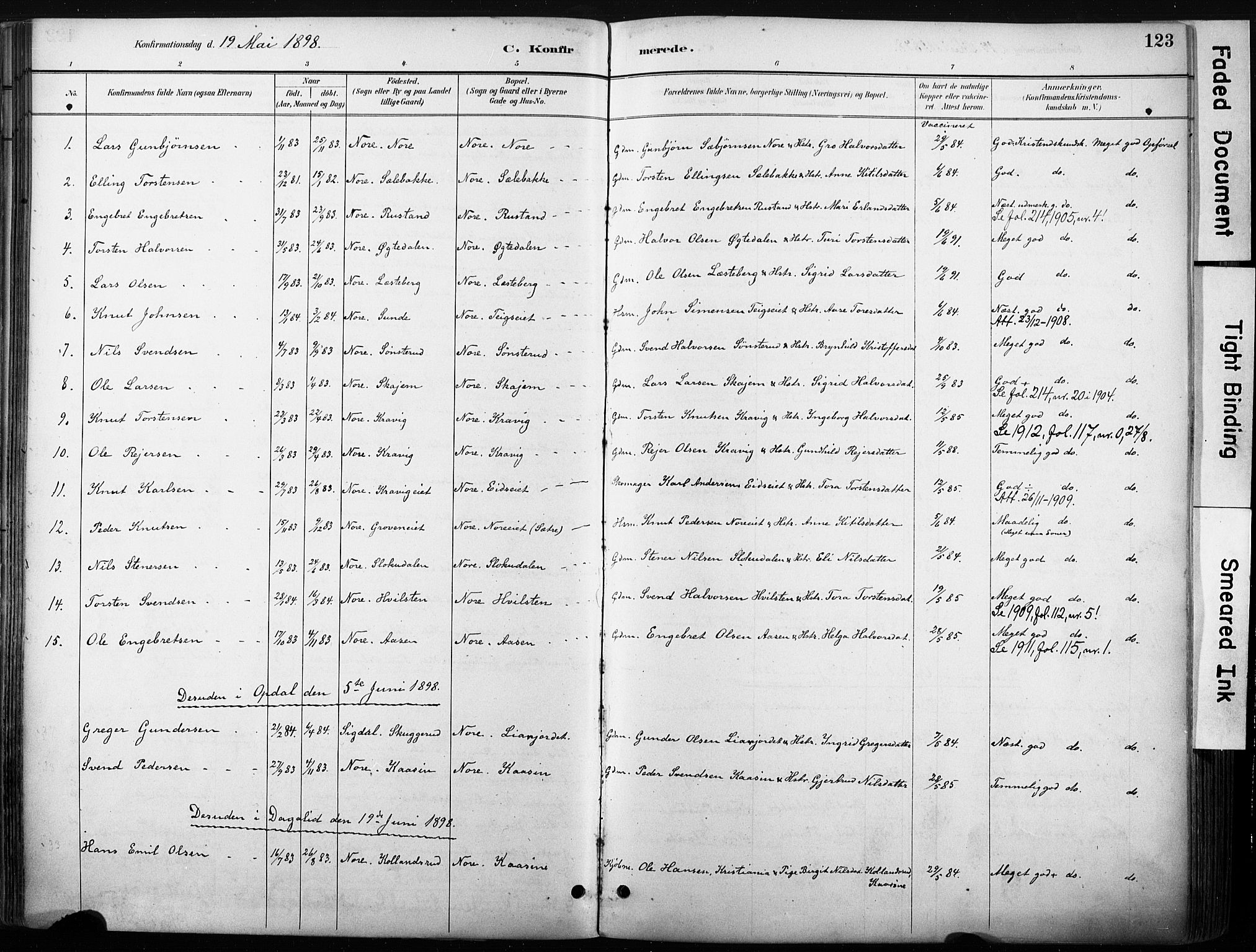 Nore kirkebøker, SAKO/A-238/F/Fb/L0002: Parish register (official) no. II 2, 1886-1906, p. 123