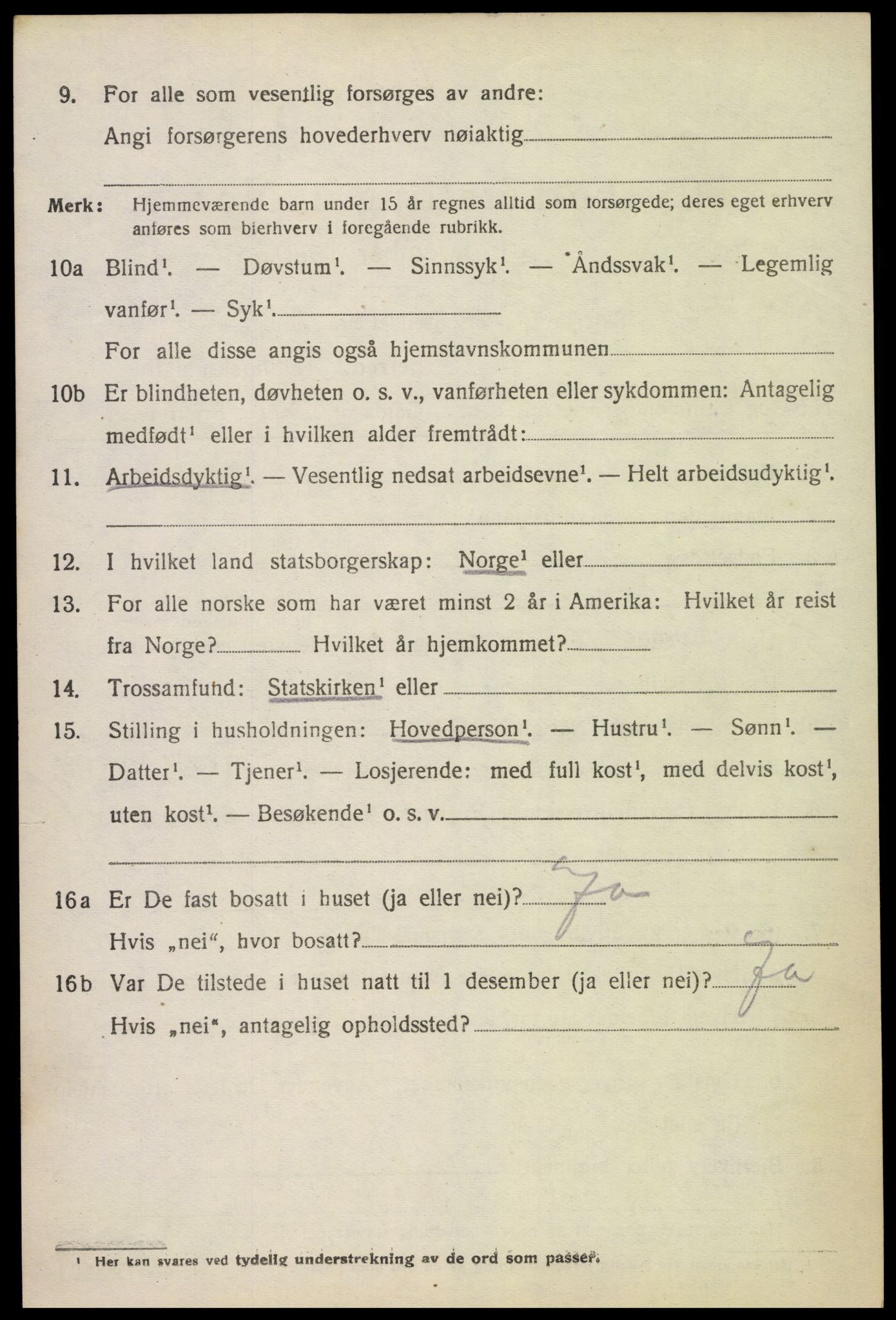 SAK, 1920 census for Gjøvdal, 1920, p. 823