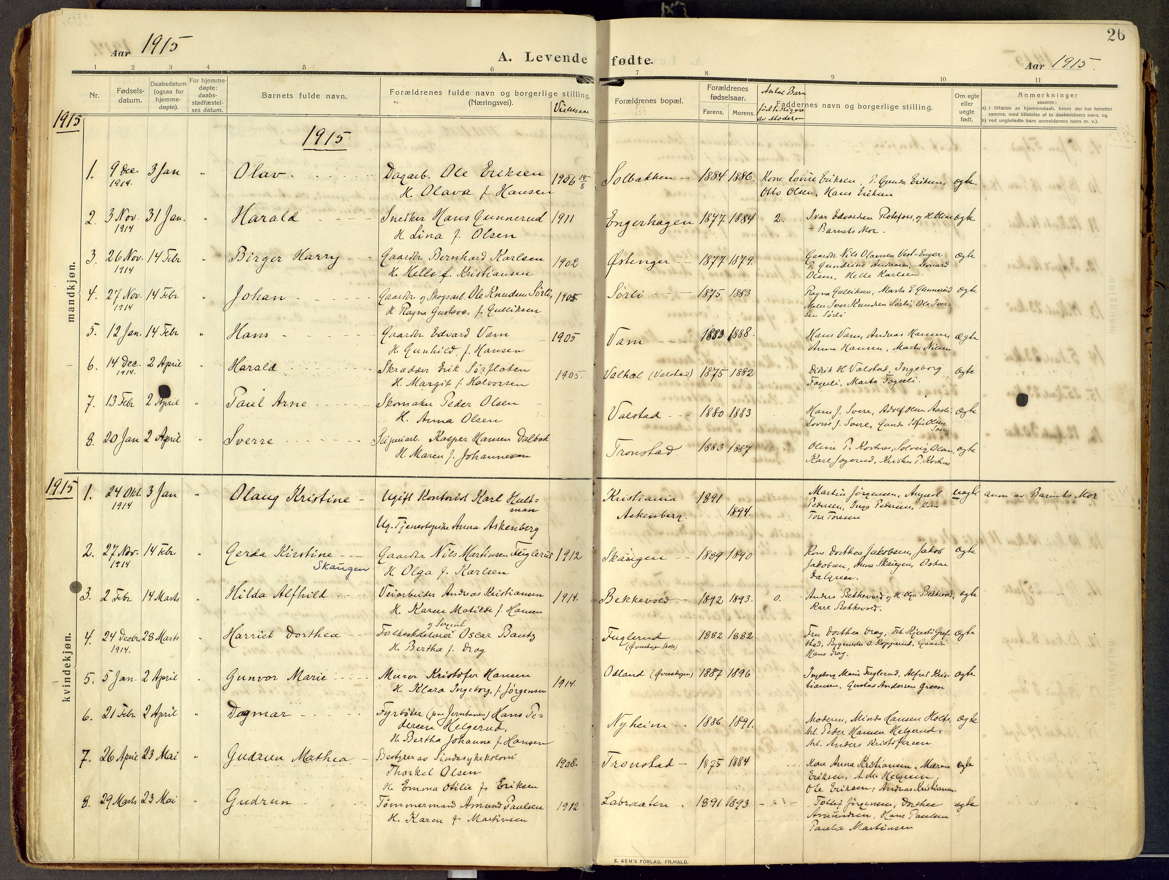 Parish register (official) no. III 1, 1910-1936, p. 26