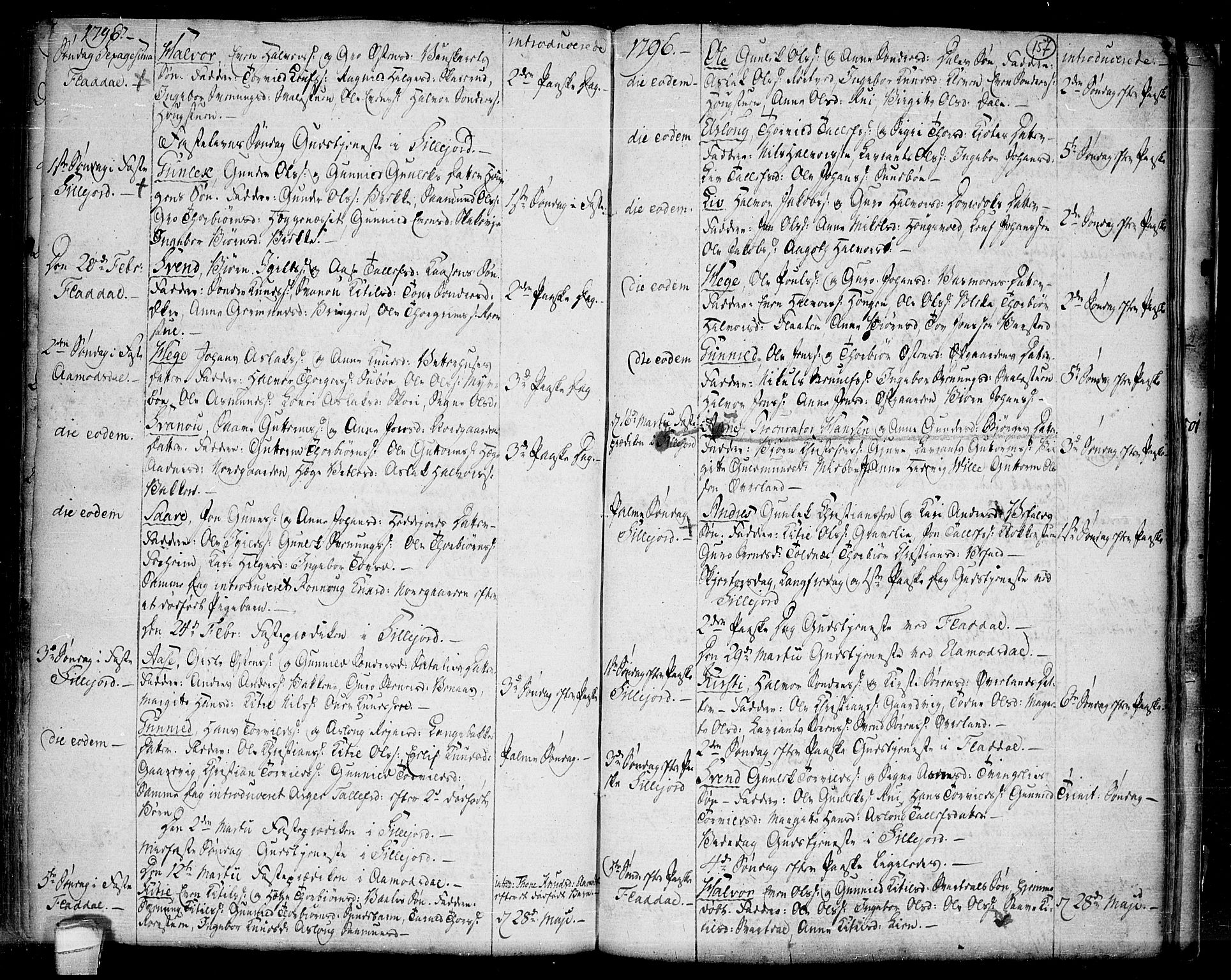 Seljord kirkebøker, SAKO/A-20/F/Fa/L0007: Parish register (official) no. I 7, 1755-1800, p. 157