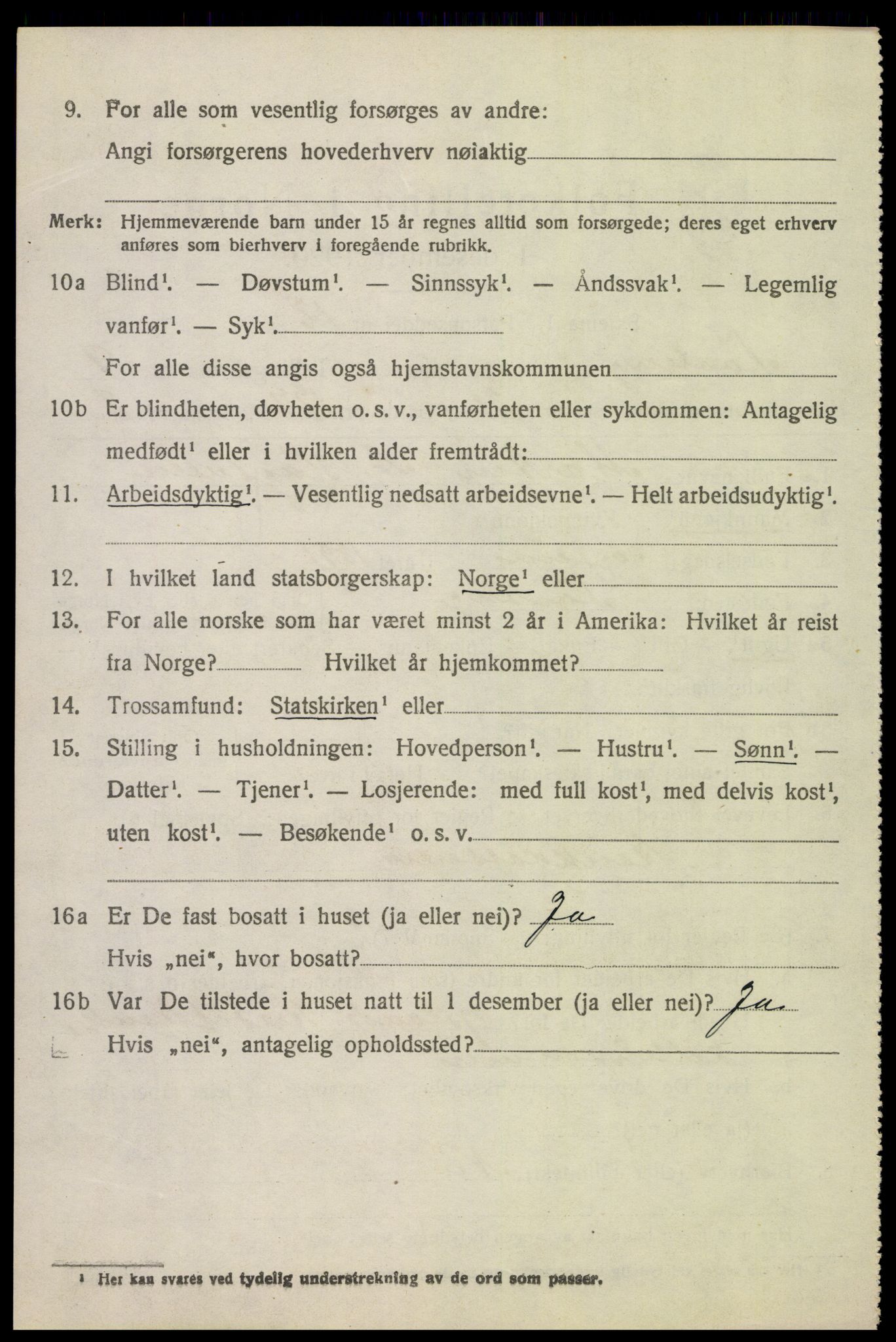 SAH, 1920 census for Fåberg, 1920, p. 10447