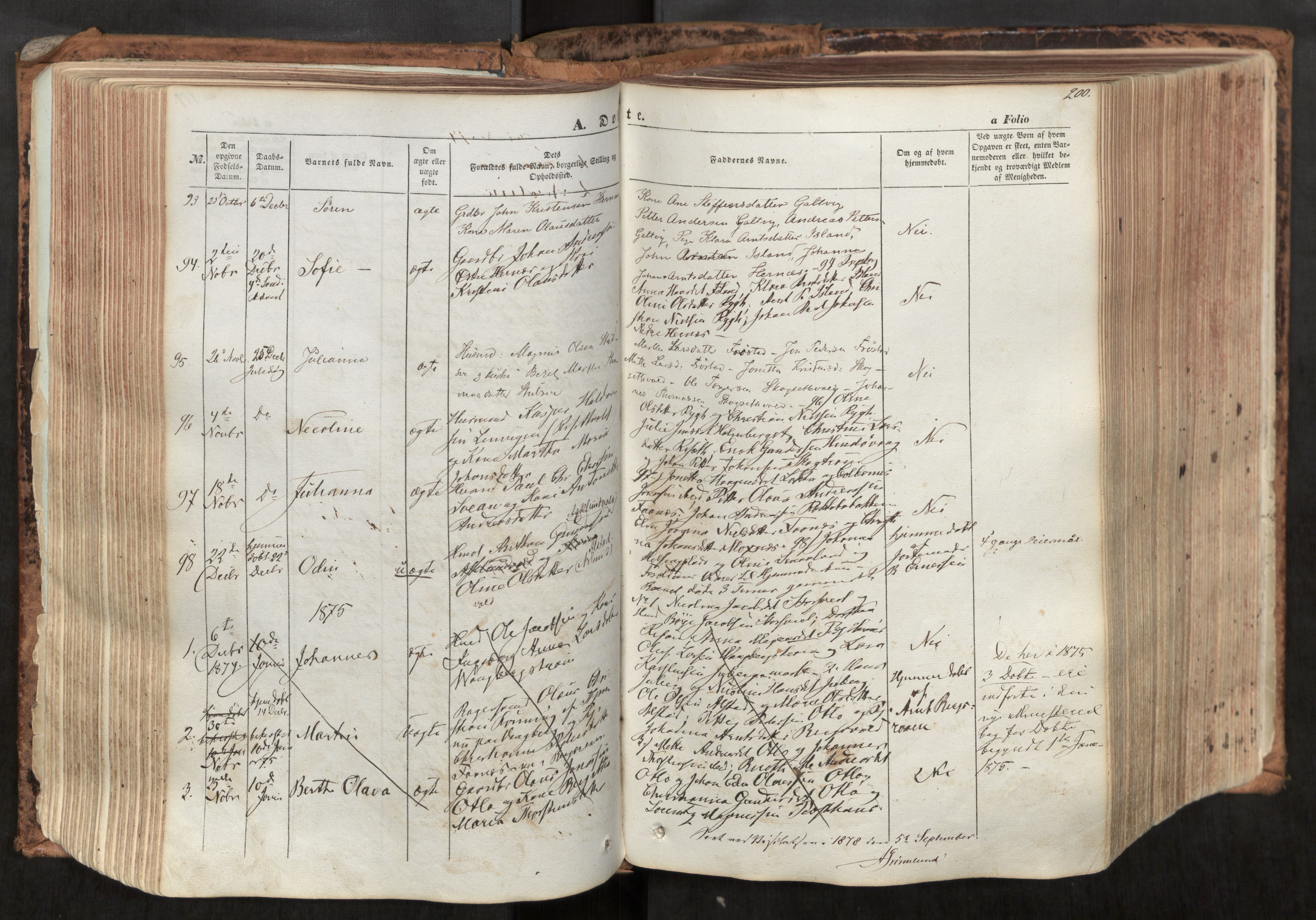 Ministerialprotokoller, klokkerbøker og fødselsregistre - Nord-Trøndelag, SAT/A-1458/713/L0116: Parish register (official) no. 713A07, 1850-1877, p. 200